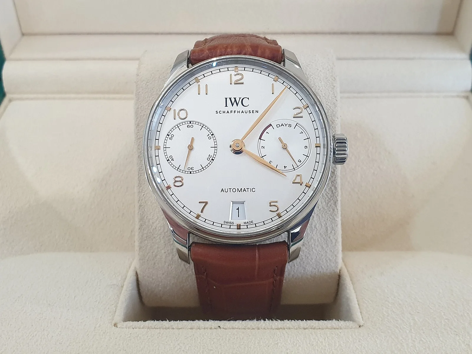 IWC 포르투기저 세븐데이즈 스틸 골드핸즈 500704 2019 사진 1