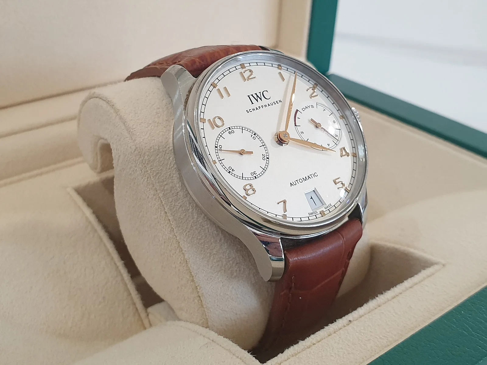 IWC 포르투기저 세븐데이즈 스틸 골드핸즈 500704 2019 사진 3