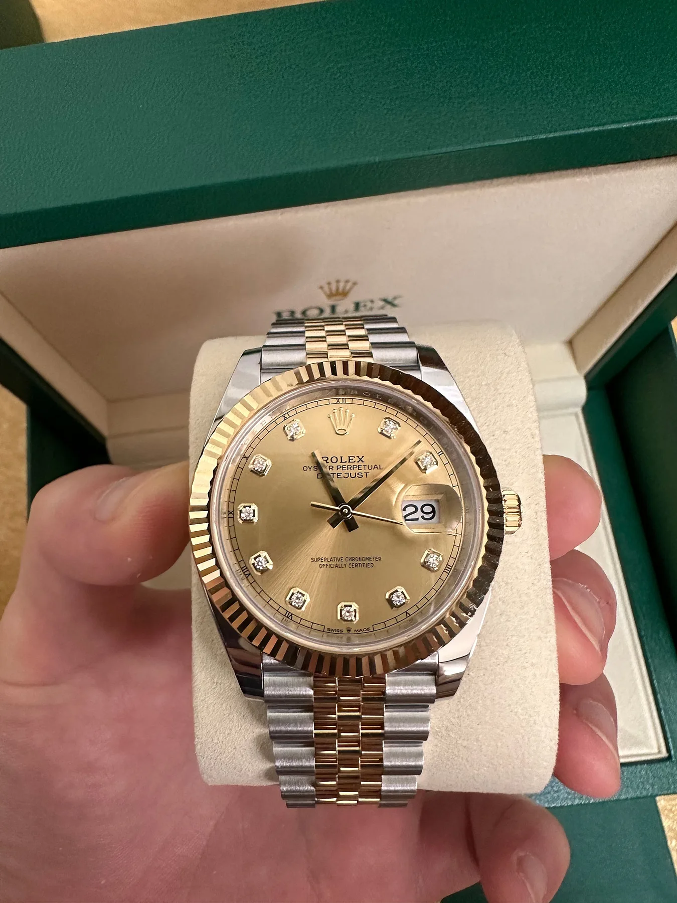 롤렉스 데이트저스트 41 콤비 샴페인 10P 2026 사진 5