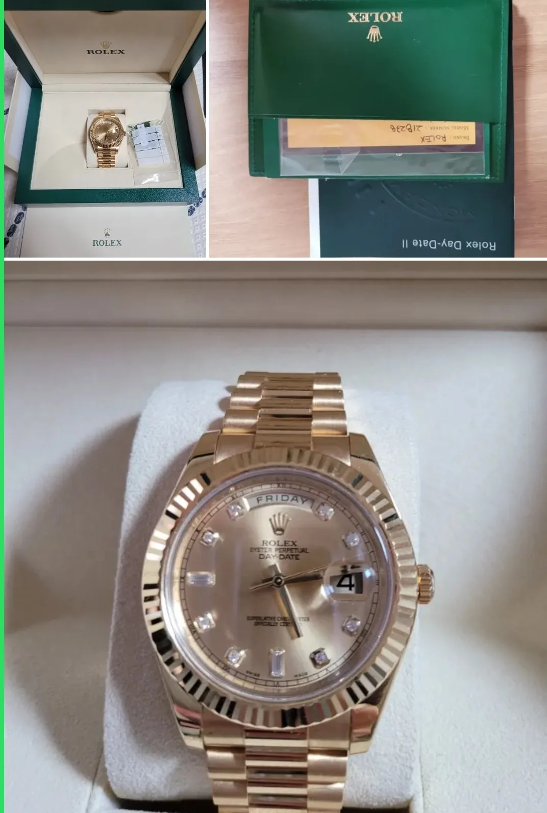 롤렉스 데이데이트ll 41mm 샴페인 다이아 2013 사진 6