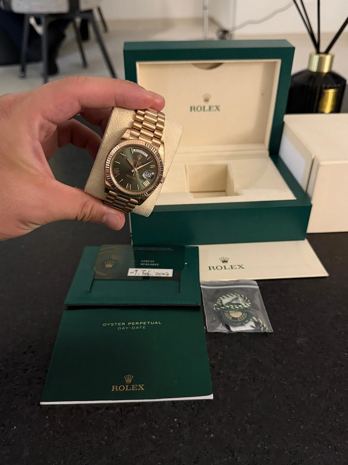 롤렉스 데이데이트 올리브그린 로즈골드 40mm 2023 사진 1