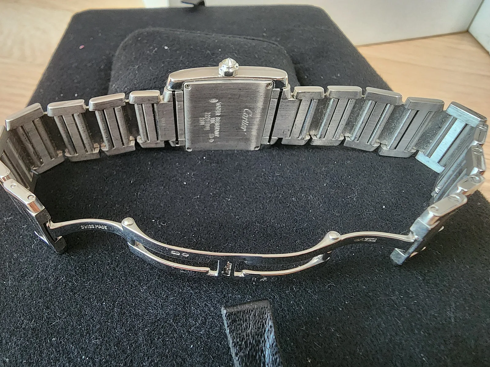 까르띠에 탱크 프랑세즈 18K WG 다이아 WE1018S3 2005 사진 8