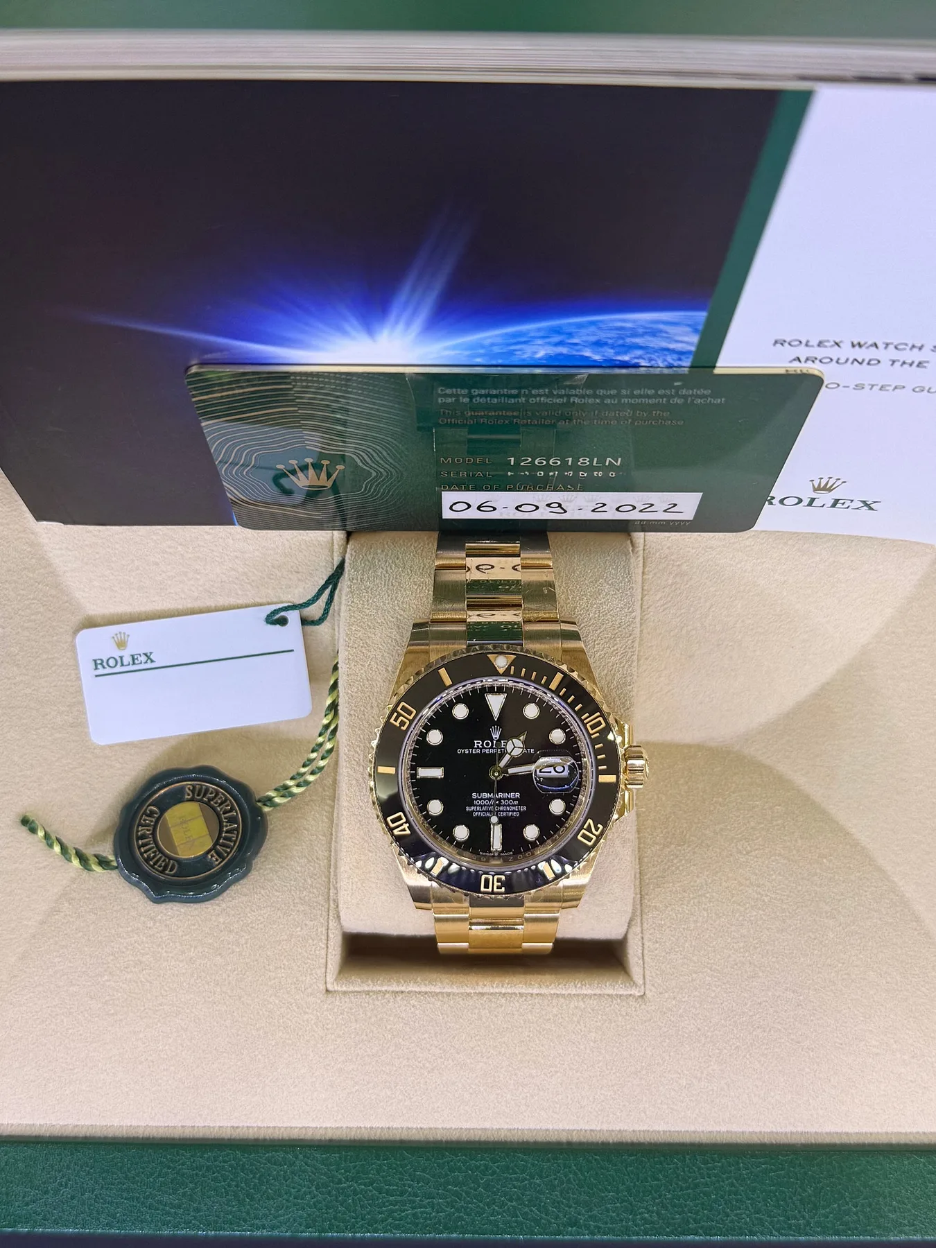 롤렉스 126618LN 서브마리너 흑금통 41미리 2022 사진 8