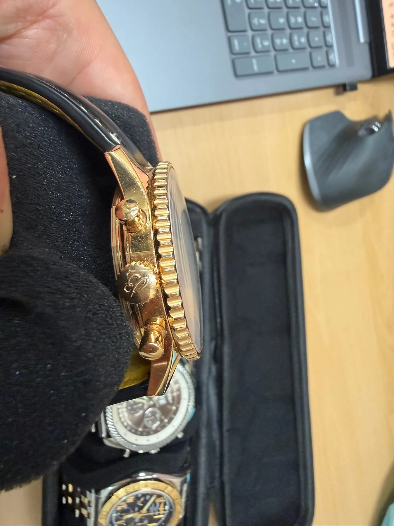 브라이틀링 네비타이머 43mm 18k rose gold 정품 레드골드 디버클 2018 사진 5
