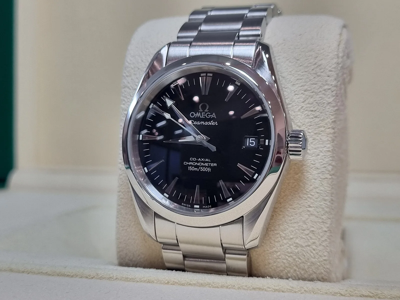 오메가 씨마스터 아쿠아테라 36MM 검판 오토매틱 2005 사진 7