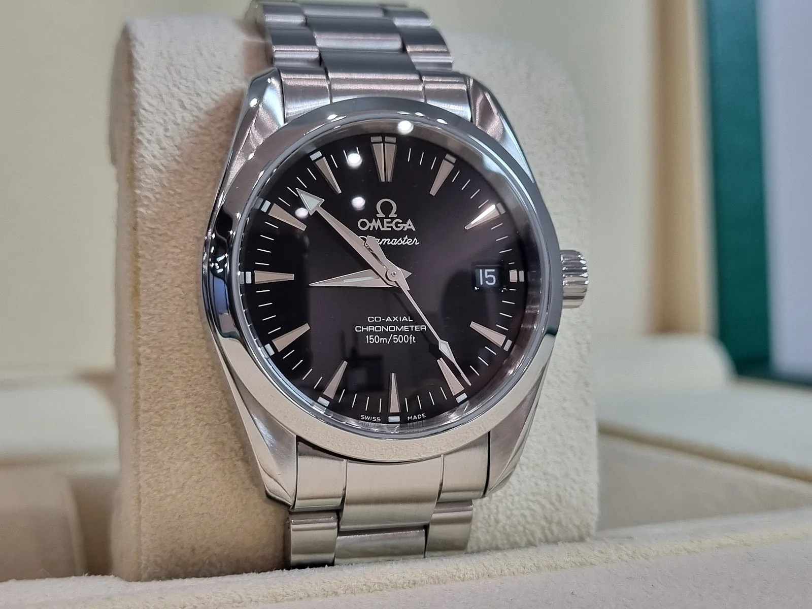 오메가 씨마스터 아쿠아테라 36MM 검판 오토매틱 2005 사진 8