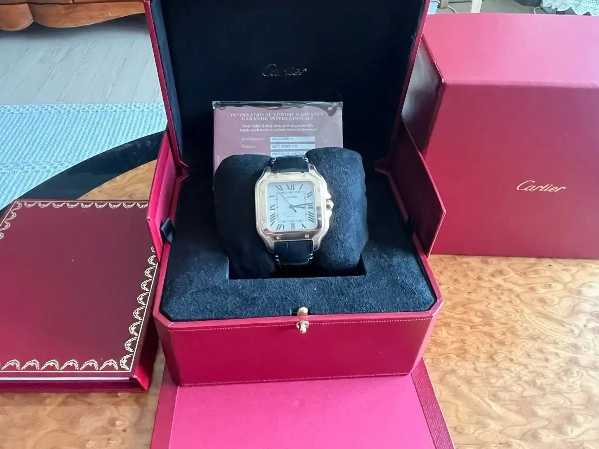 까르띠에 산토스 라지 18K 금통 2019 사진 8