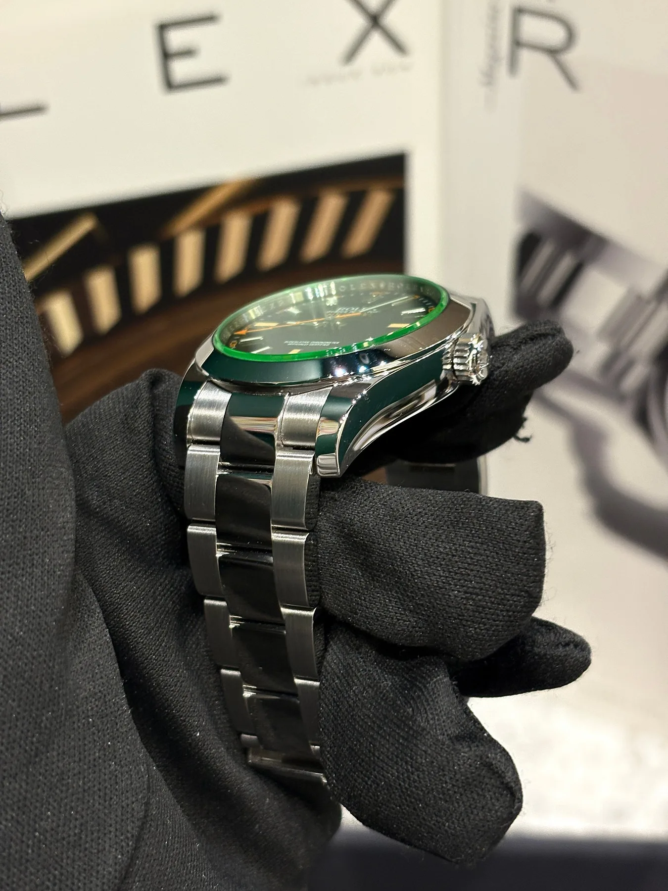 롤렉스 밀가우스 그린 스틸 오이스터 인덱스 40mm 2011 사진 2