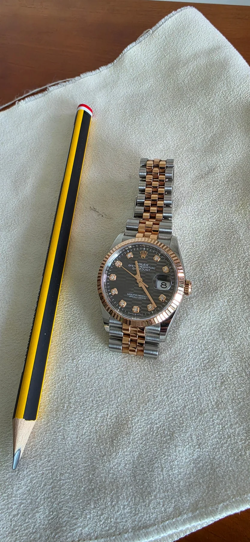 롤렉스 Datejust 36mm Slate Motif Diamond dial Fluted Bezel Jubilee bracelet 126231 2024 사진 3