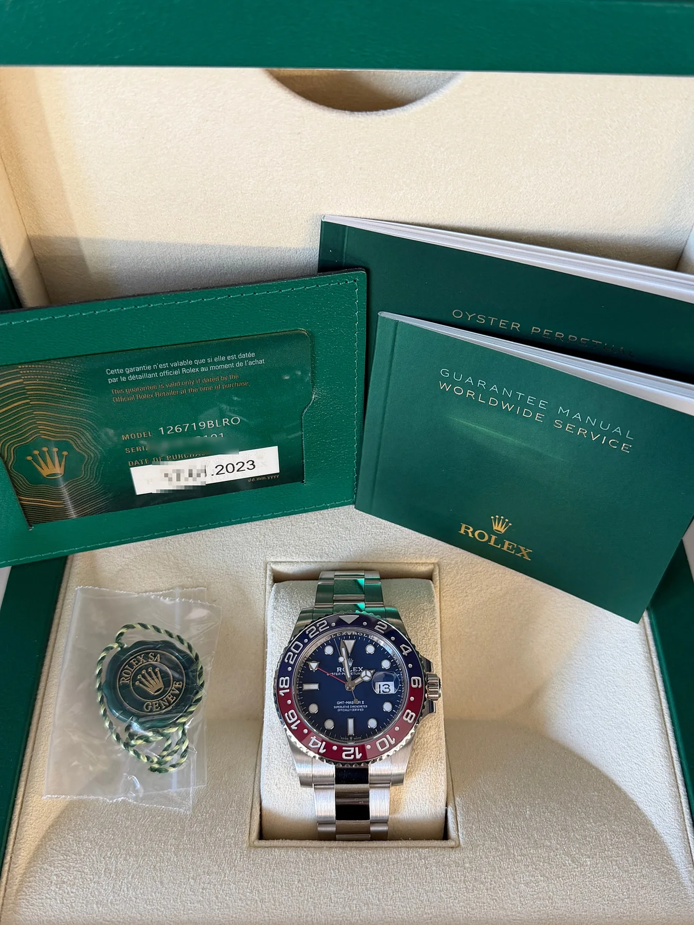 롤렉스 GMT MASTER 펩시 화이트골드 23년식 2023 사진 5