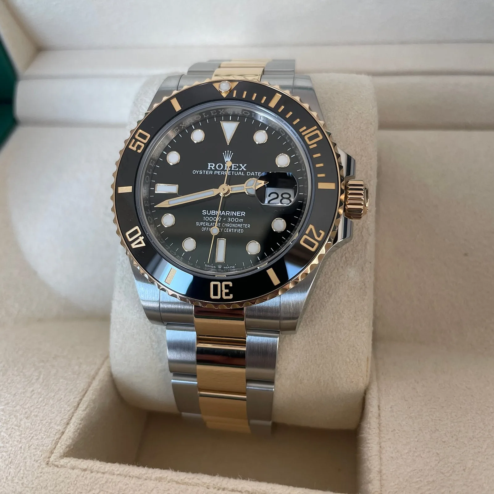롤렉스 서브마리너 흑콤 41mm 검판 콤비 옐로우골드 신형 2022 사진 5