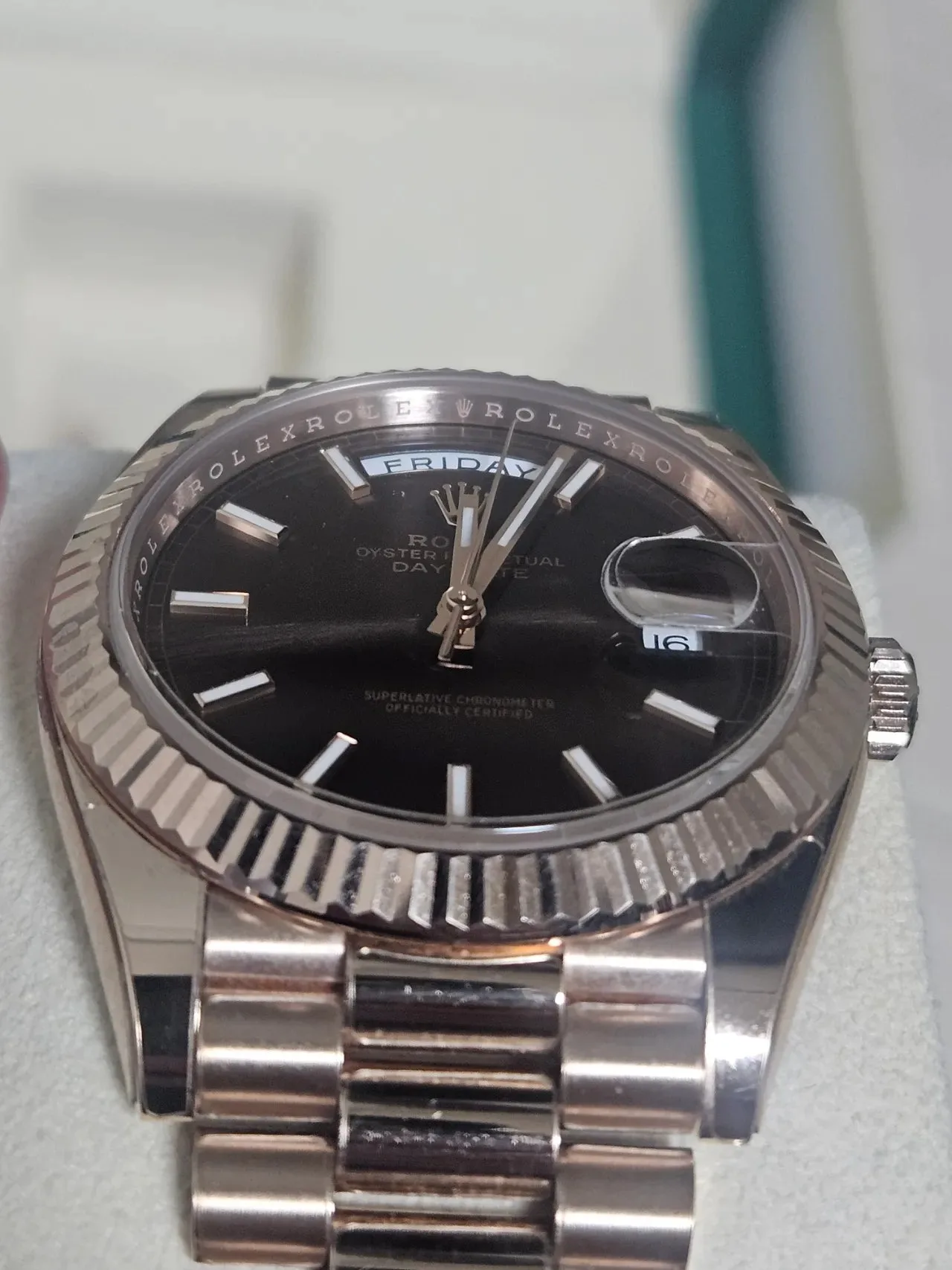 롤렉스 데이데이트 40mm 로즈골드 초코 2024 사진 4