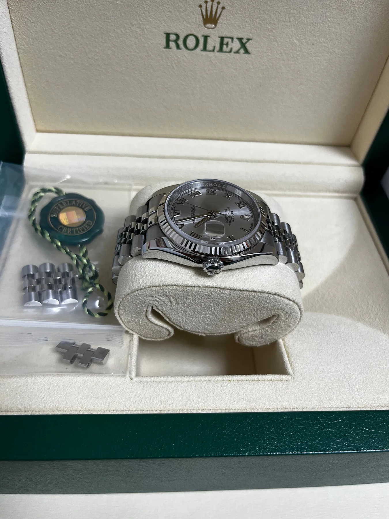 롤렉스 Datejust 116234 36 mm 로듐 로만 2019 사진 3
