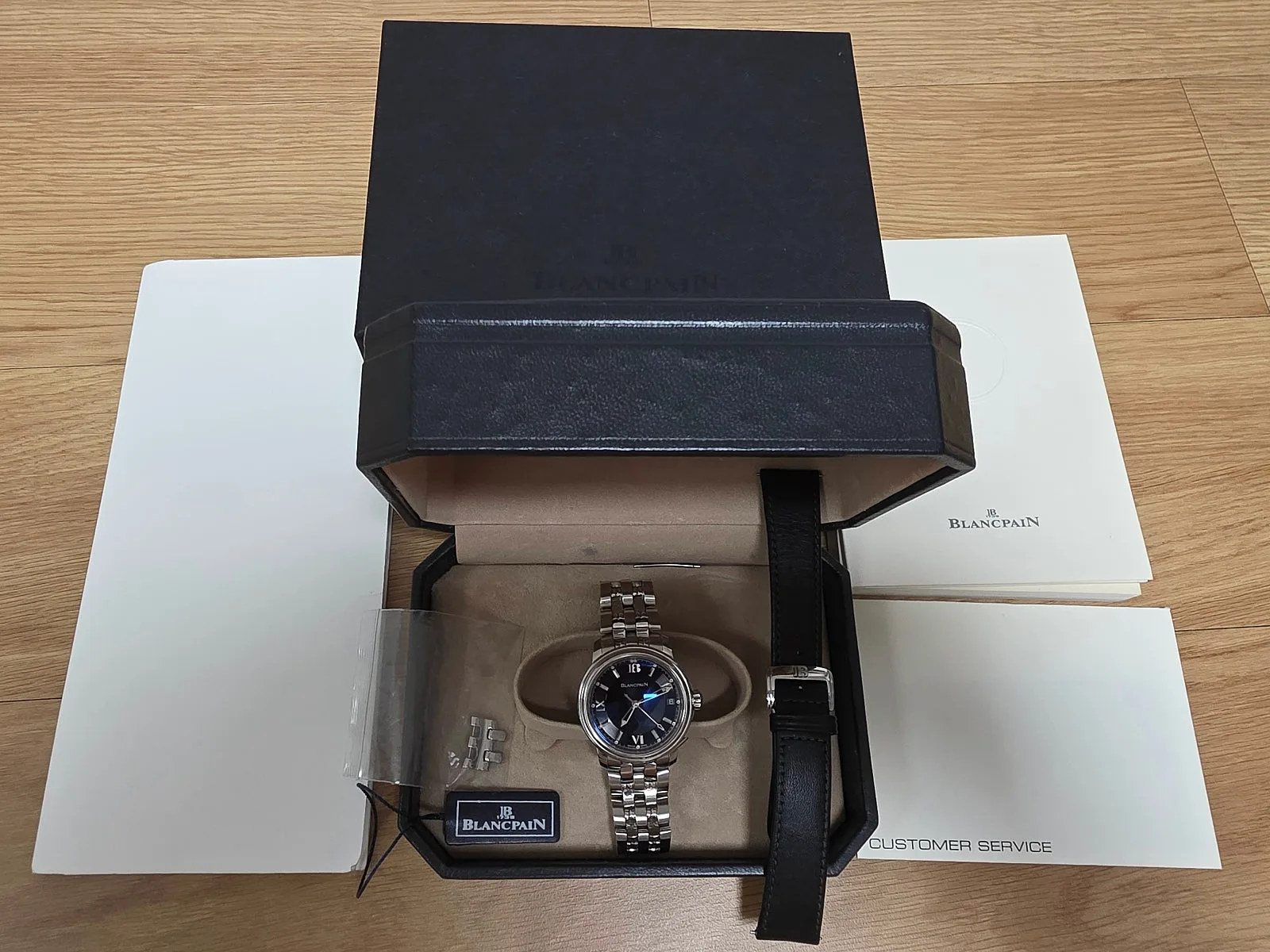 블랑팡 레망 울트라슬림 36mm 검판 스몰데이트 1999 사진 1