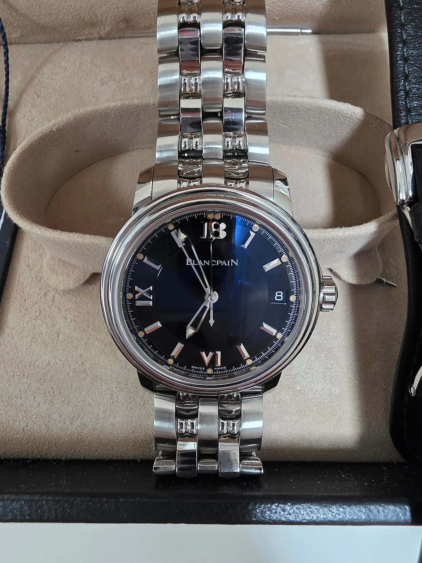 블랑팡 레망 울트라슬림 36mm 검판 스몰데이트 1999 사진 3