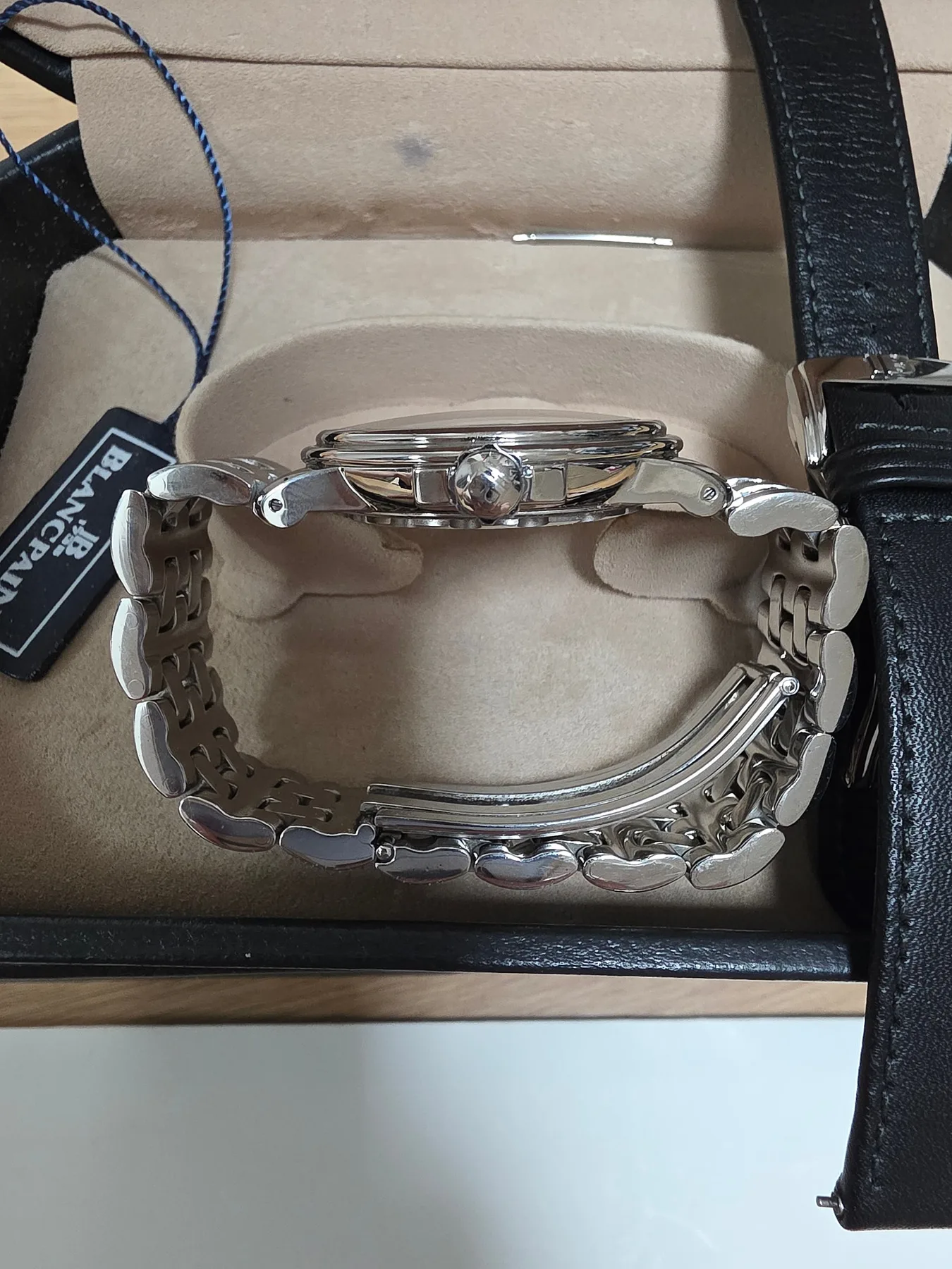 블랑팡 레망 울트라슬림 36mm 검판 스몰데이트 1999 사진 4