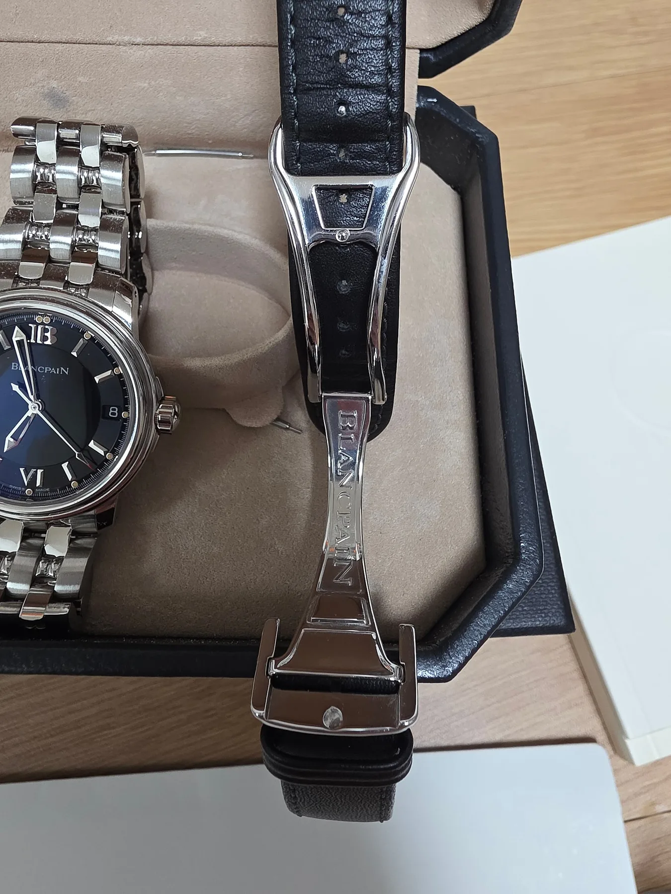 블랑팡 레망 울트라슬림 36mm 검판 스몰데이트 1999 사진 8