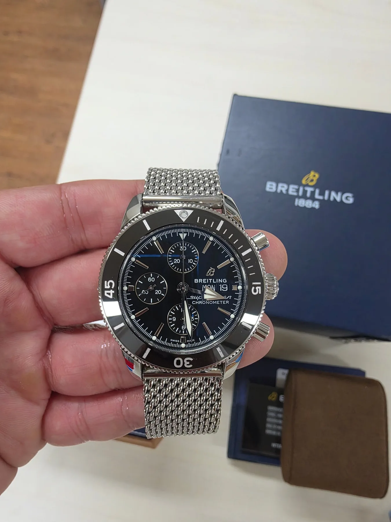 브라이틀링 슈퍼오션 헤리티지 44mm 크로노 2019 사진 3