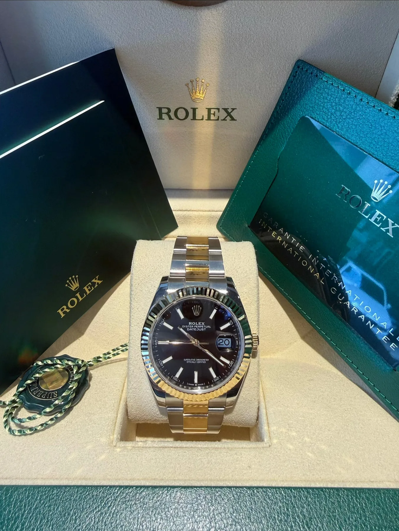 롤렉스 데이저스트 41mm 검판 옐로우 골드 콤비 2020 사진 3