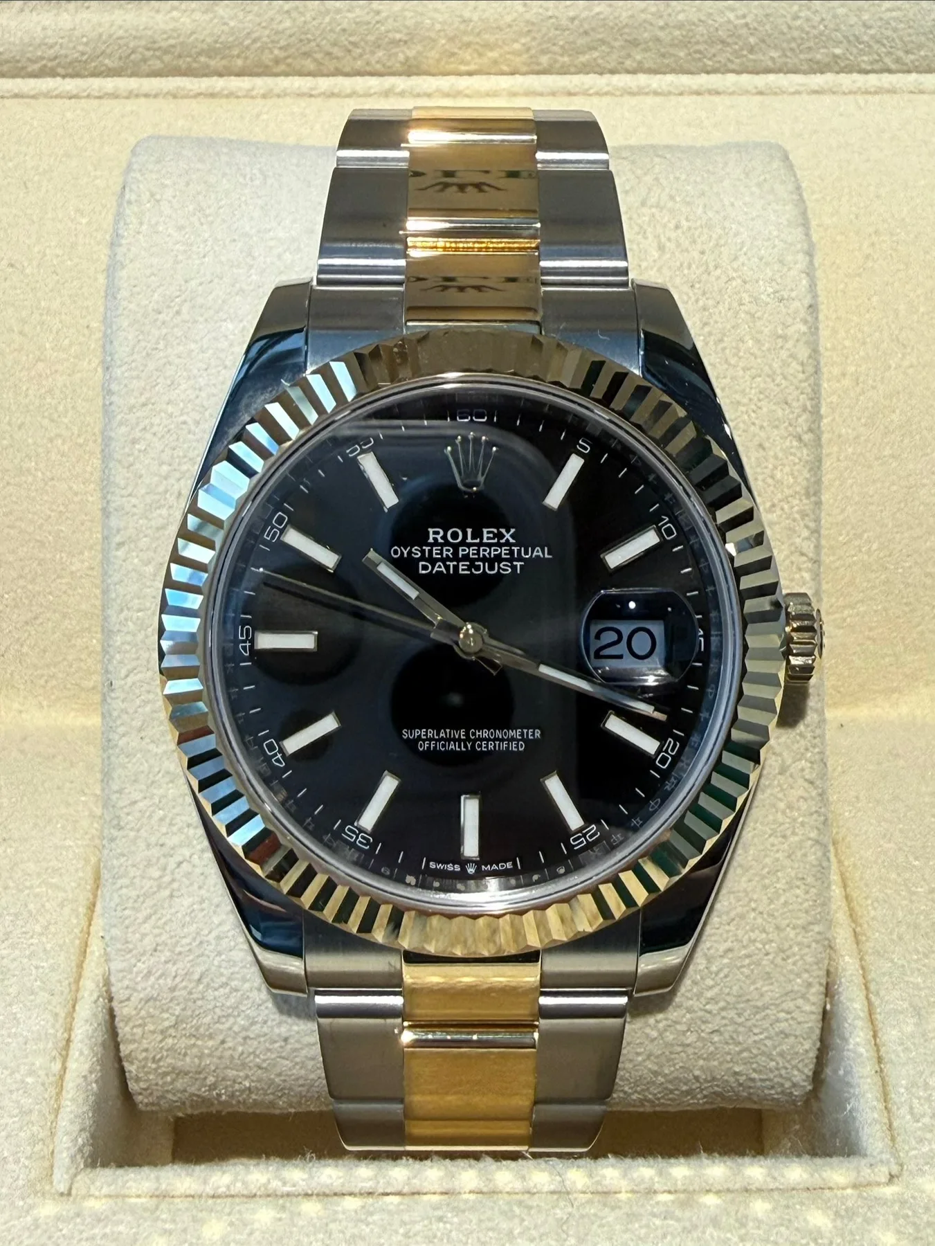 롤렉스 데이저스트 41mm 검판 옐로우 골드 콤비 2020 사진 5