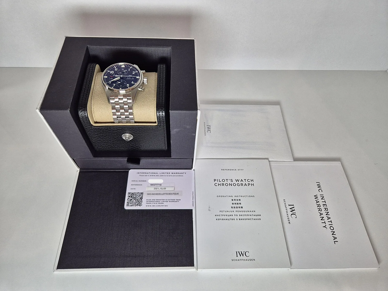 IWC 파일럿 검판 크로노그래프 스틸 43MM 2021 사진 5