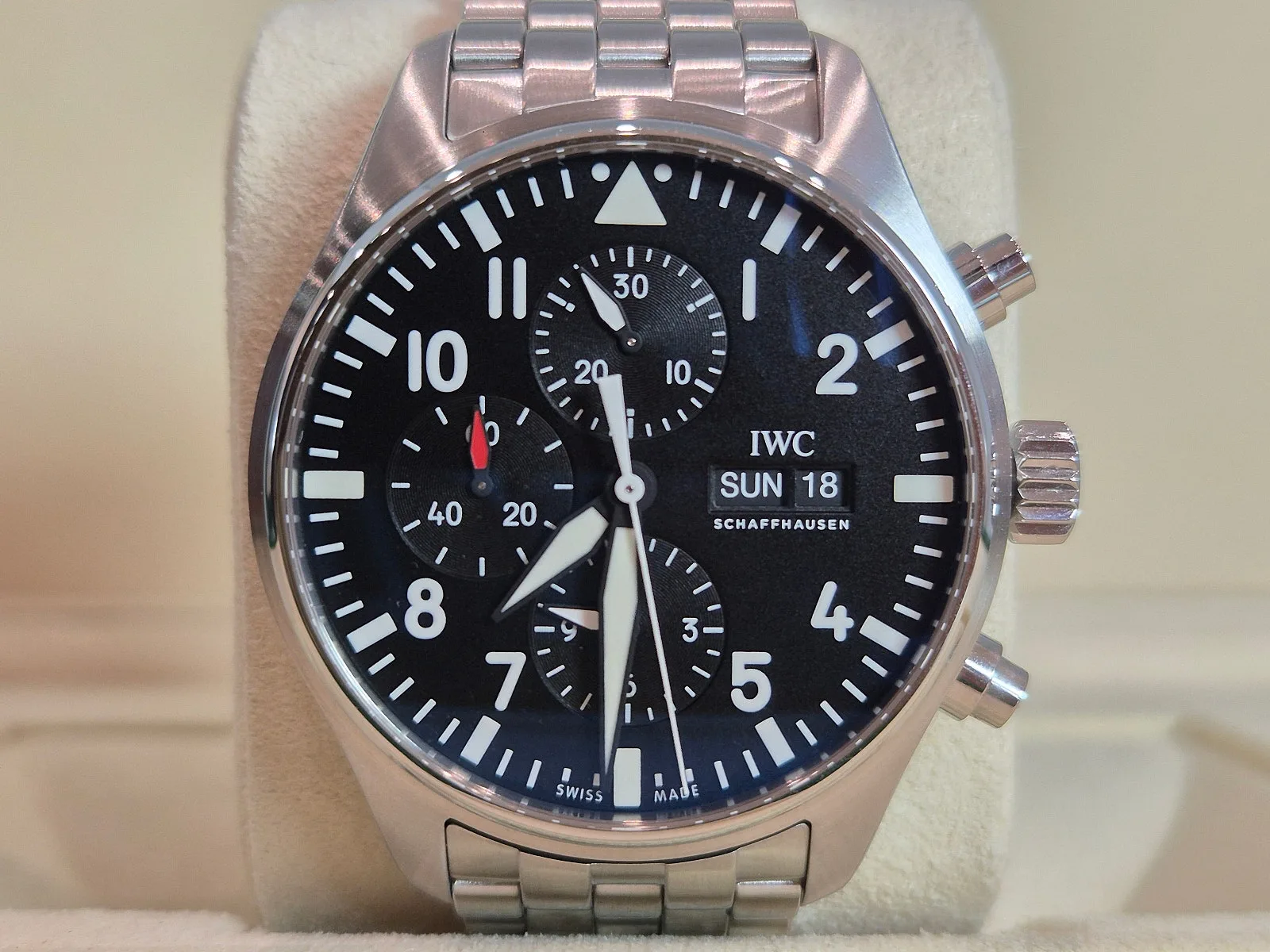 IWC 파일럿 검판 크로노그래프 스틸 43MM 2021 사진 6