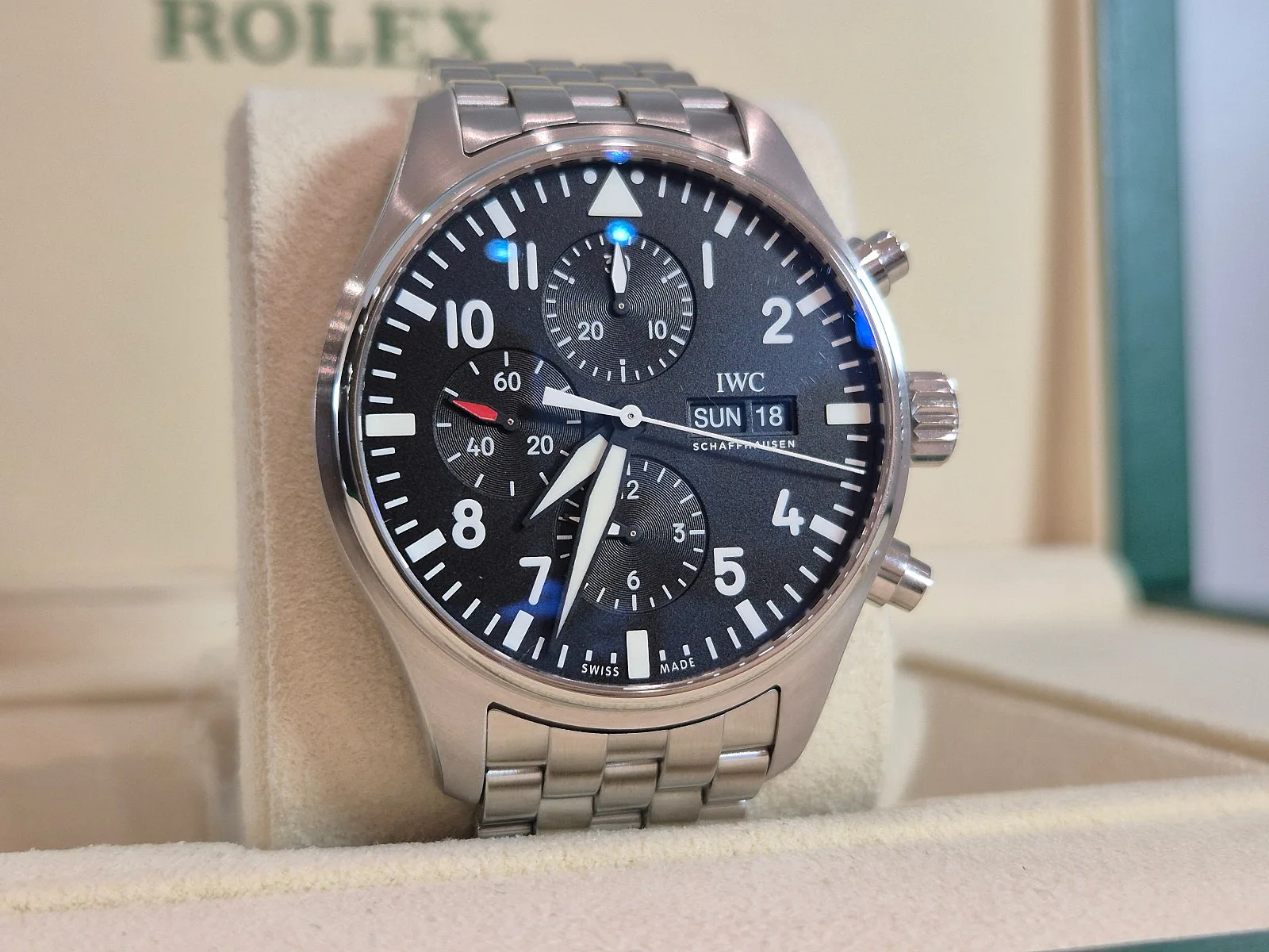 IWC 파일럿 검판 크로노그래프 스틸 43MM 2021 사진 7