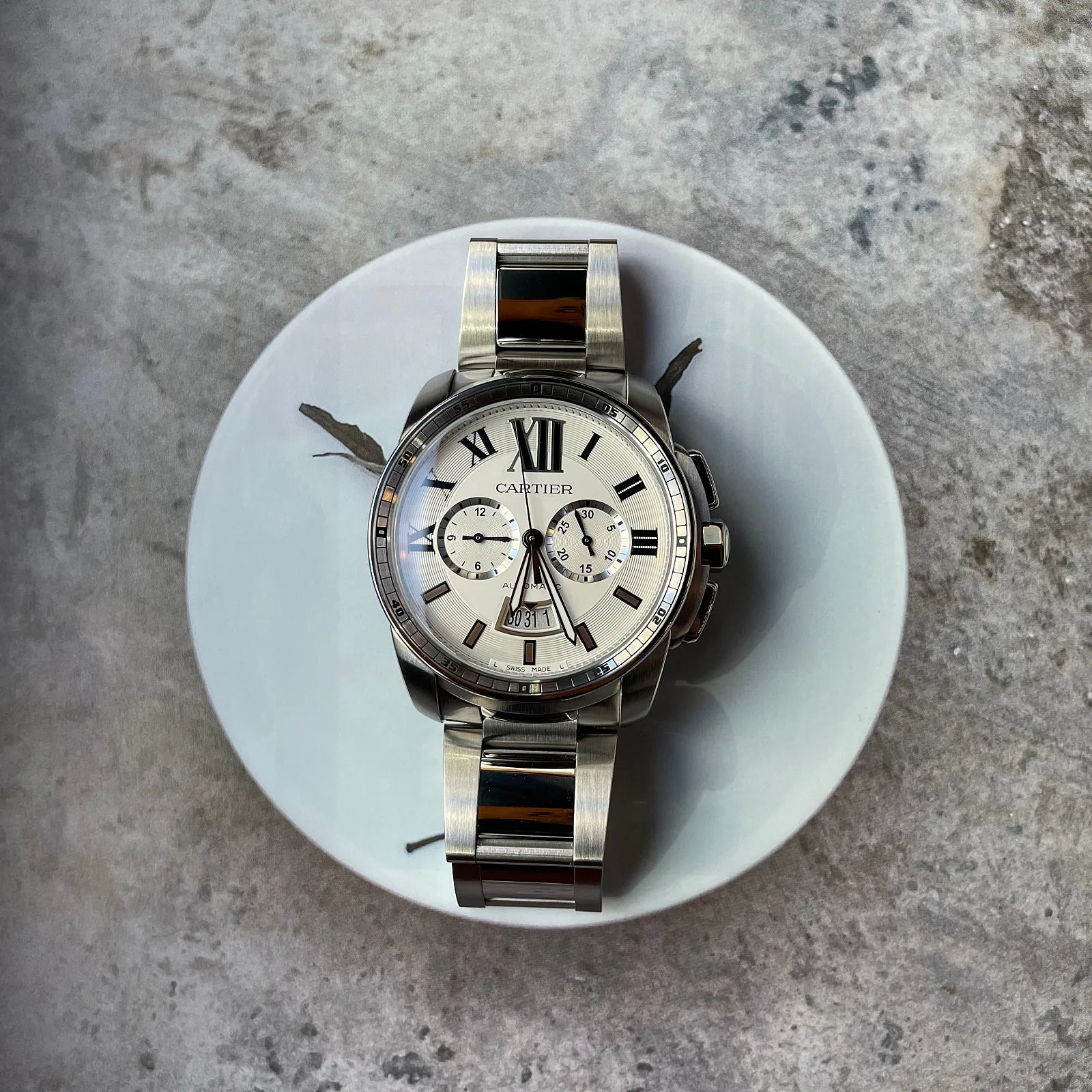 까르띠에 칼리브 크로노 42mm 스틸 오토매틱 2018 사진 1