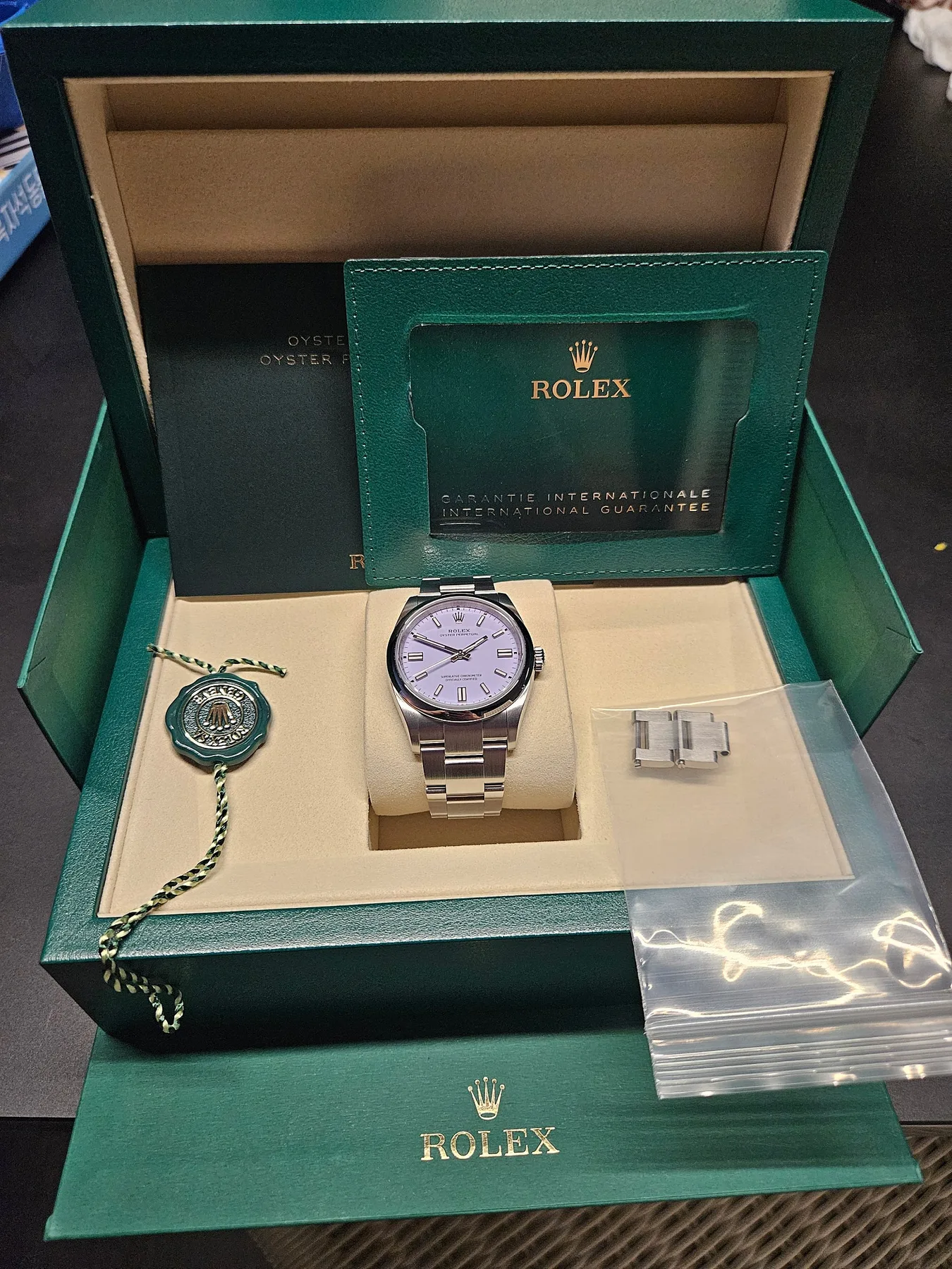 롤렉스 오이스터 퍼페츄얼 36mm 라벤더 126000 2026 사진 1