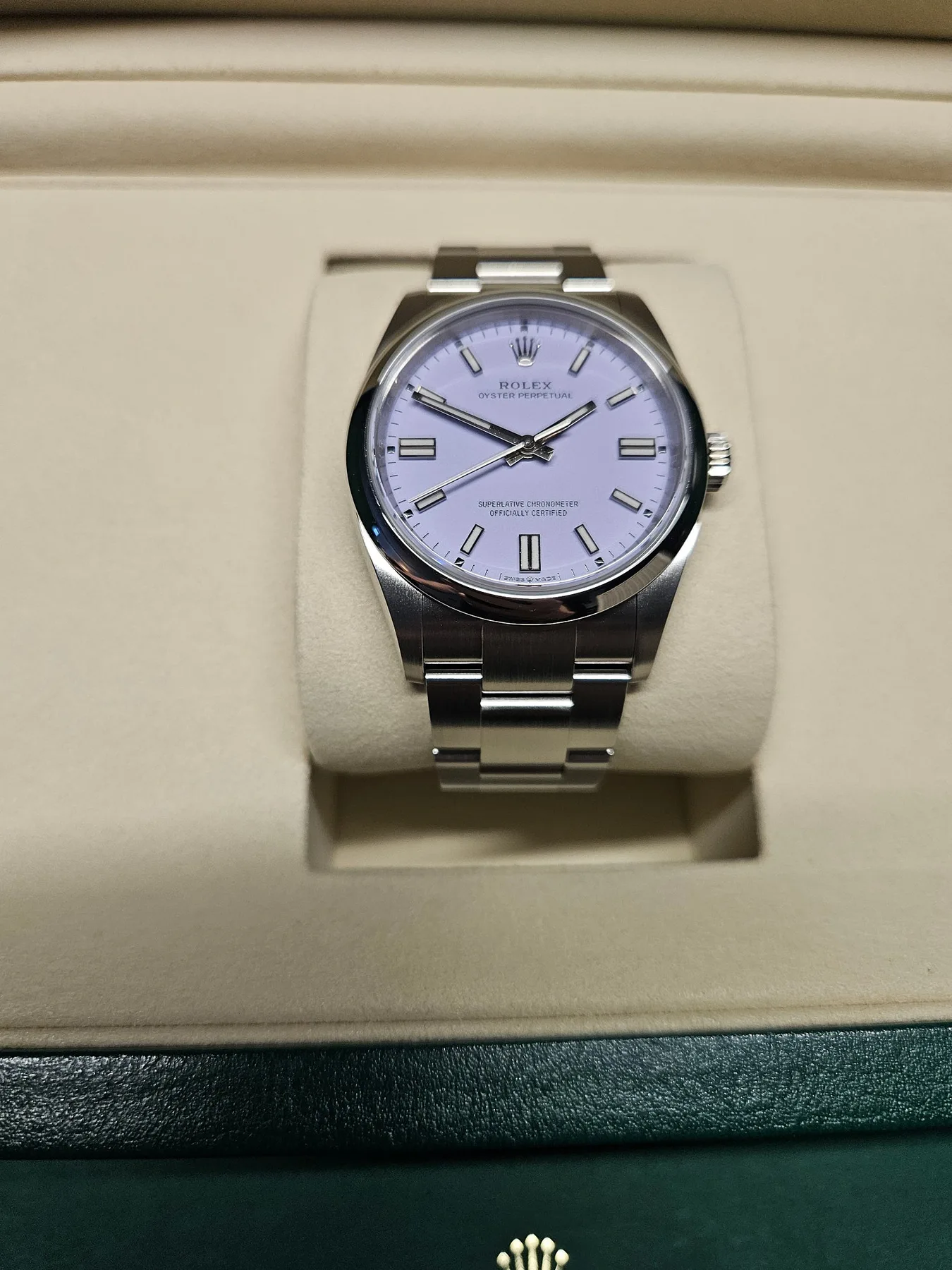 롤렉스 오이스터 퍼페츄얼 36mm 라벤더 126000 2026 사진 2