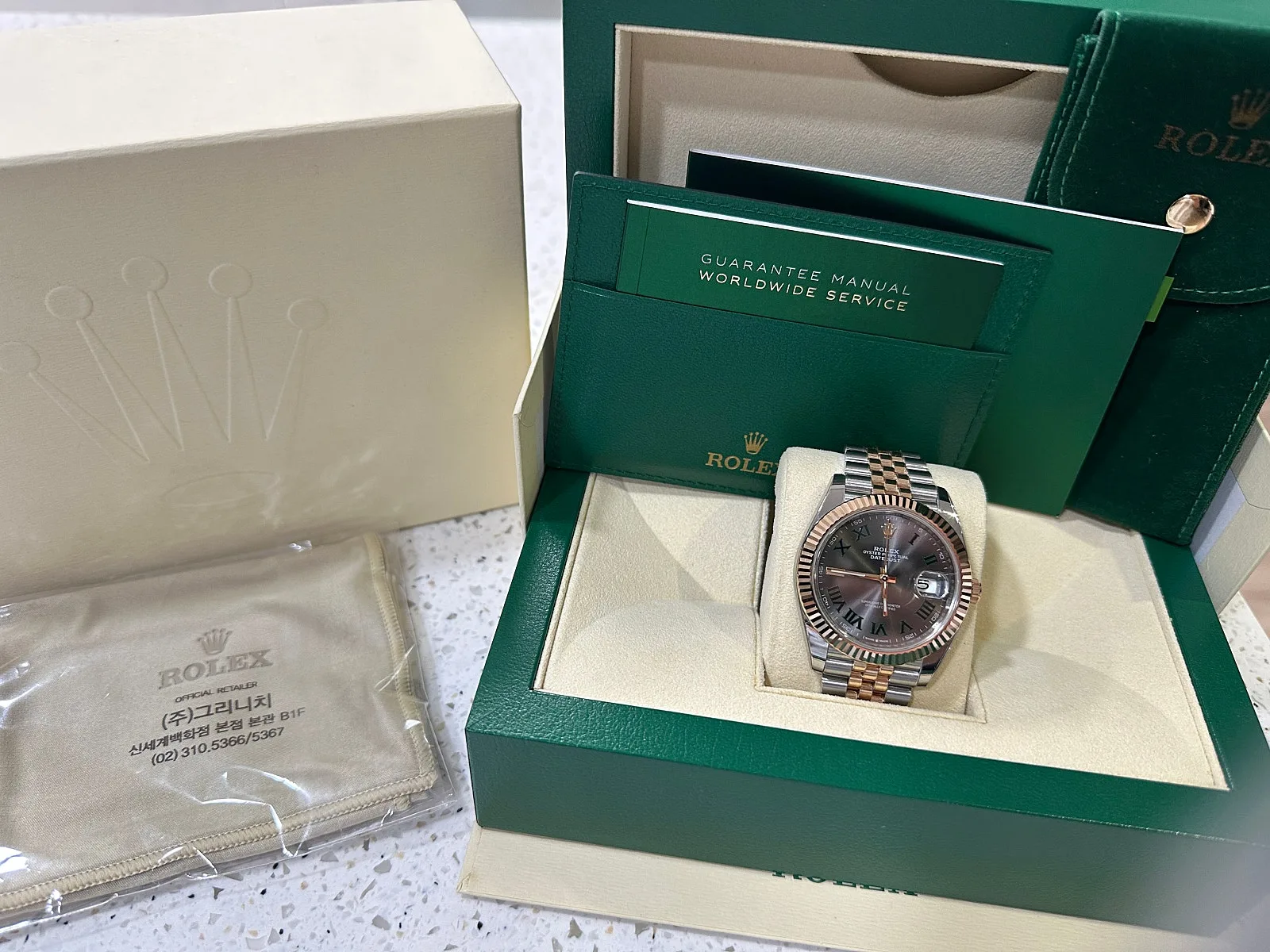 롤렉스 데이저스트 41mm 윔블던 로즈골드 콤비 2019 사진 3