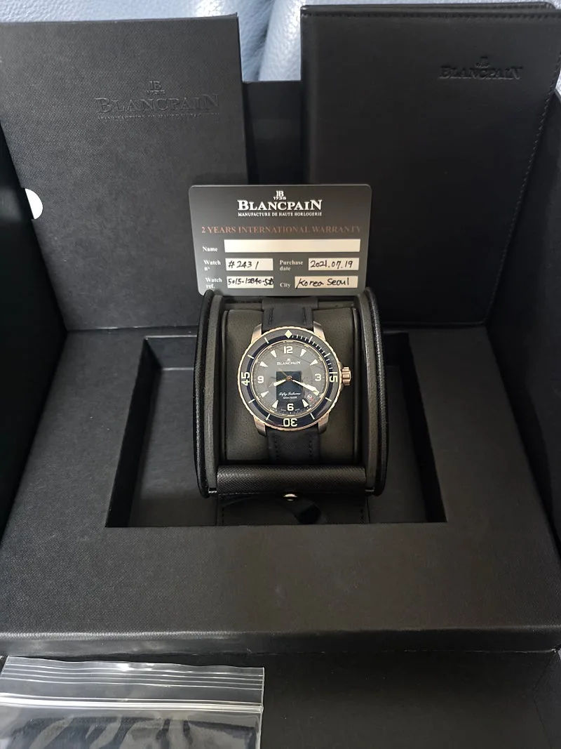 블랑팡 피프티패덤즈 45MM 티타늄 청판 2021 사진 6