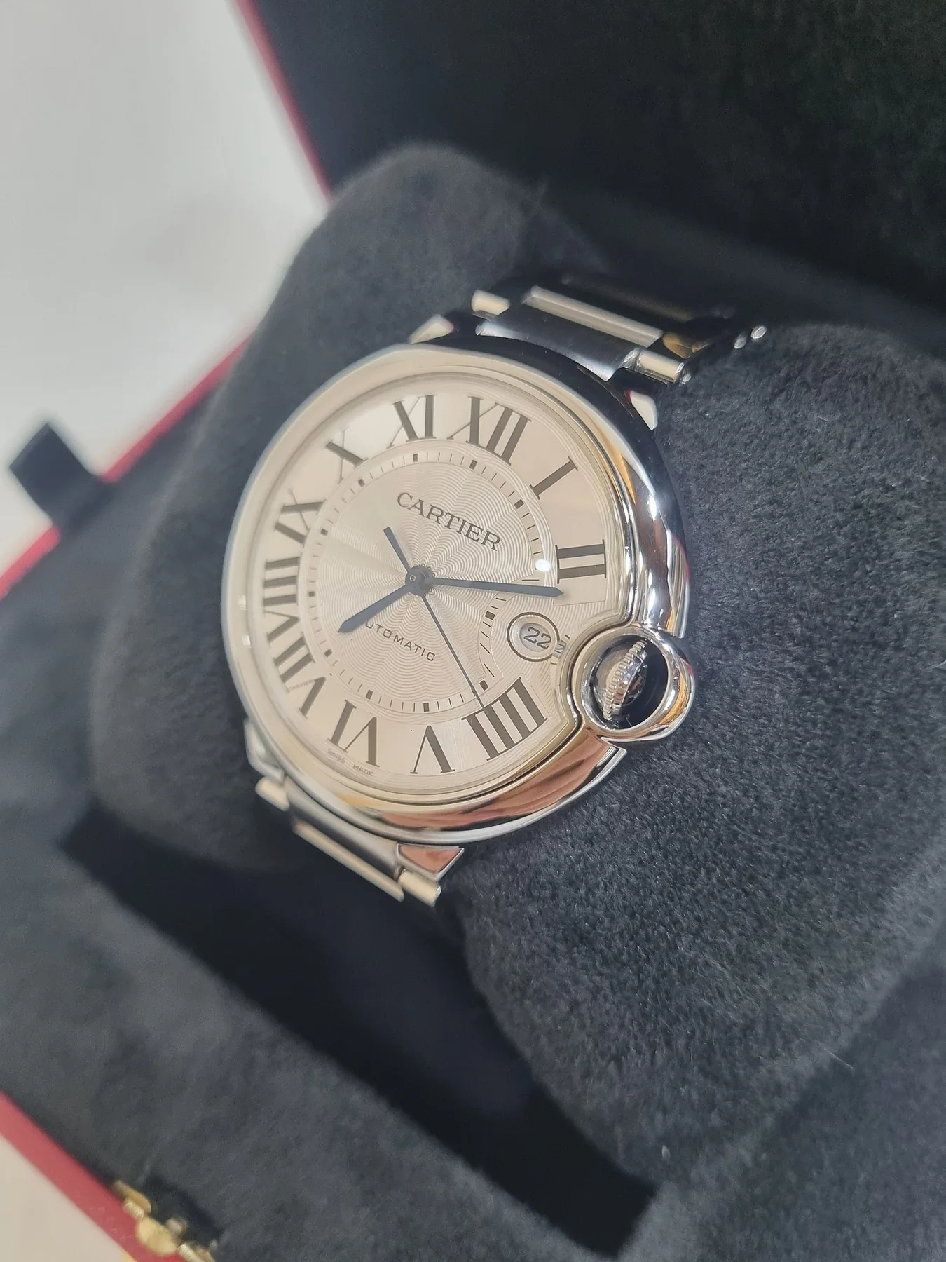 까르띠에 발롱블루 42mm 스틸 오토매틱 W69012Z4 2017 사진 4