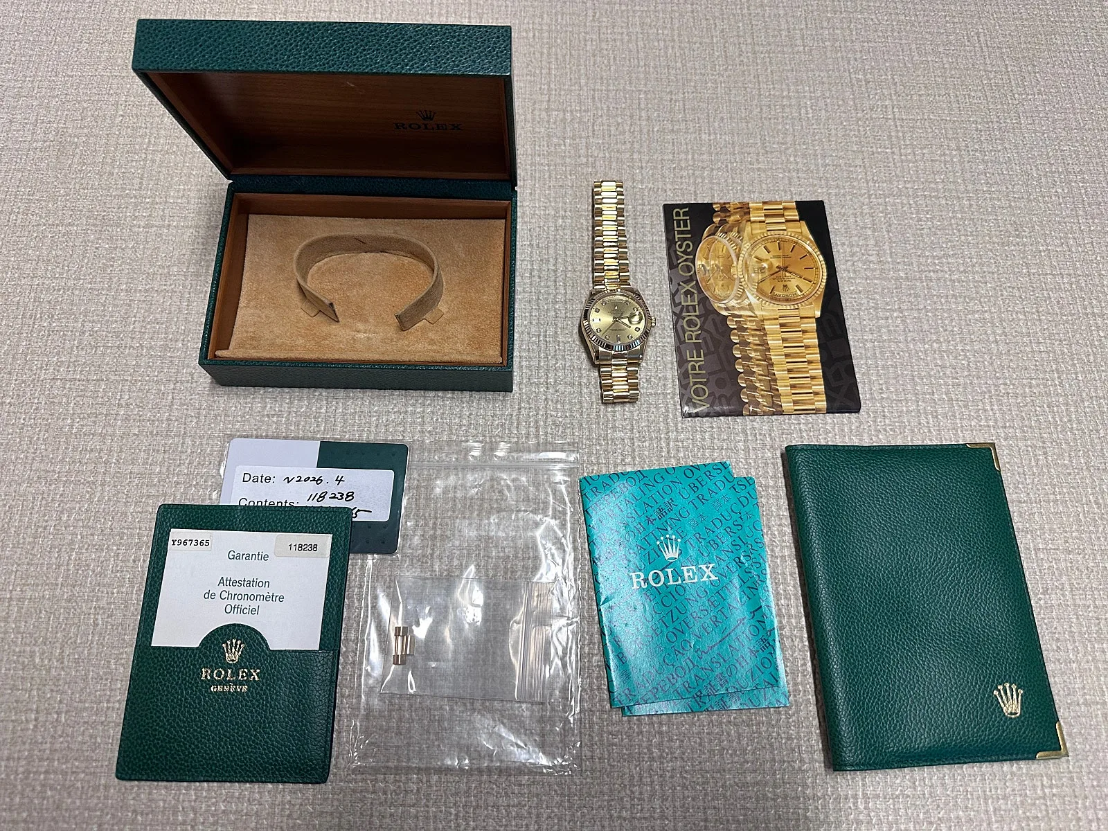 롤렉스 데이데이트 36 118238 샴페인 바게트다이아 2002 사진 5