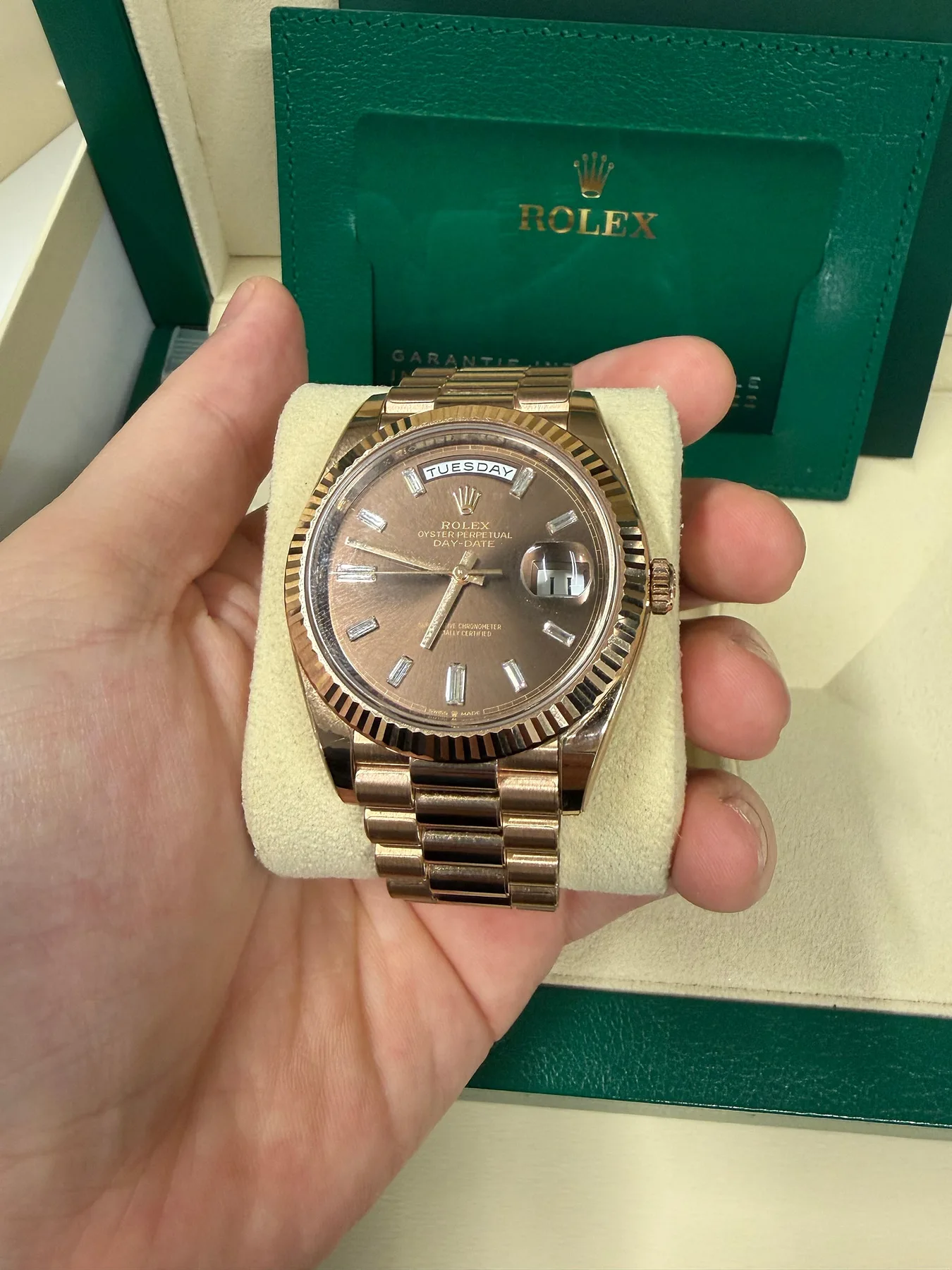 롤렉스 데이데이트 초코바게트 228235 2022 사진 3