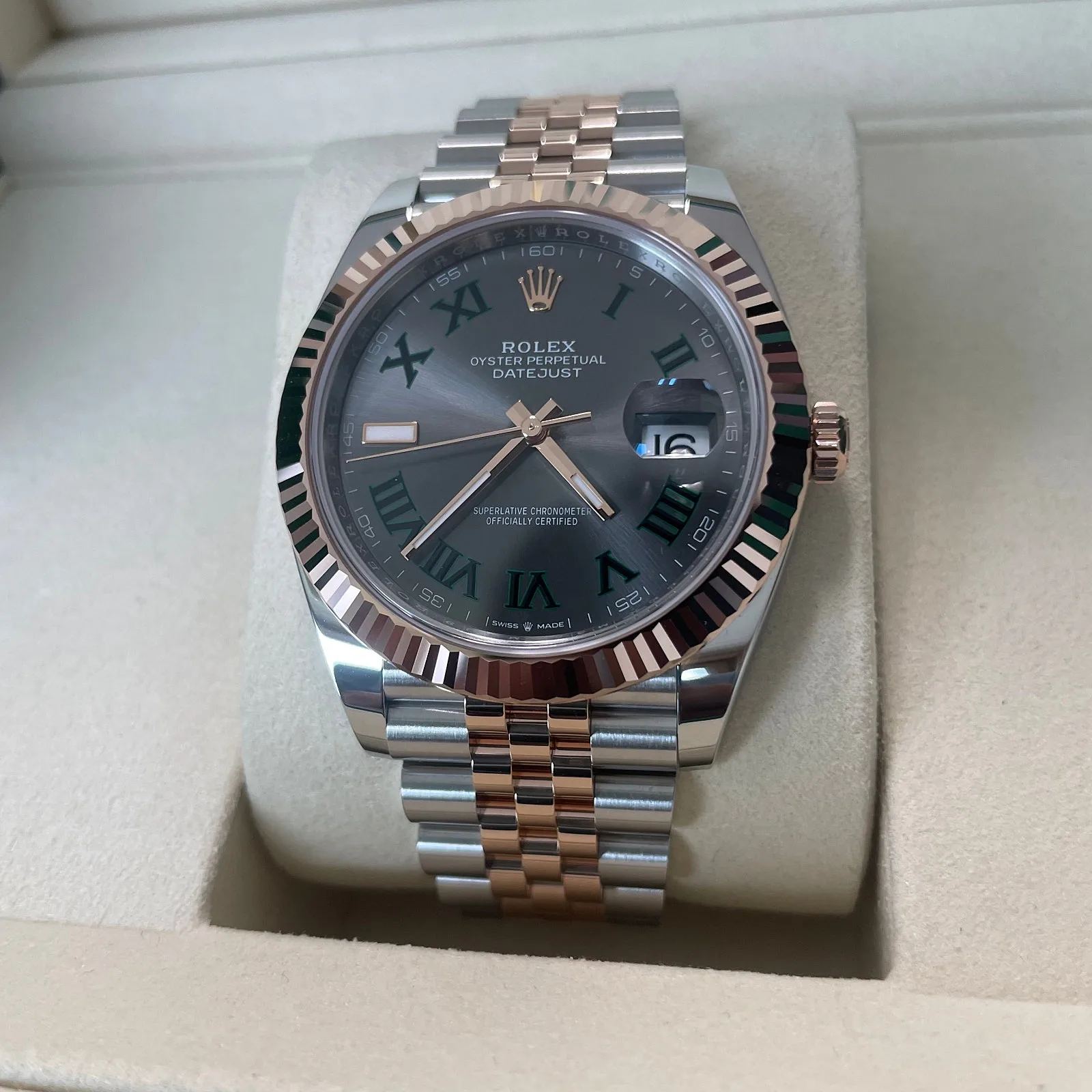 롤렉스 데이저스트 41mm 윔블던 로즈골드 콤비 플루쥬빌레 2024 사진 5