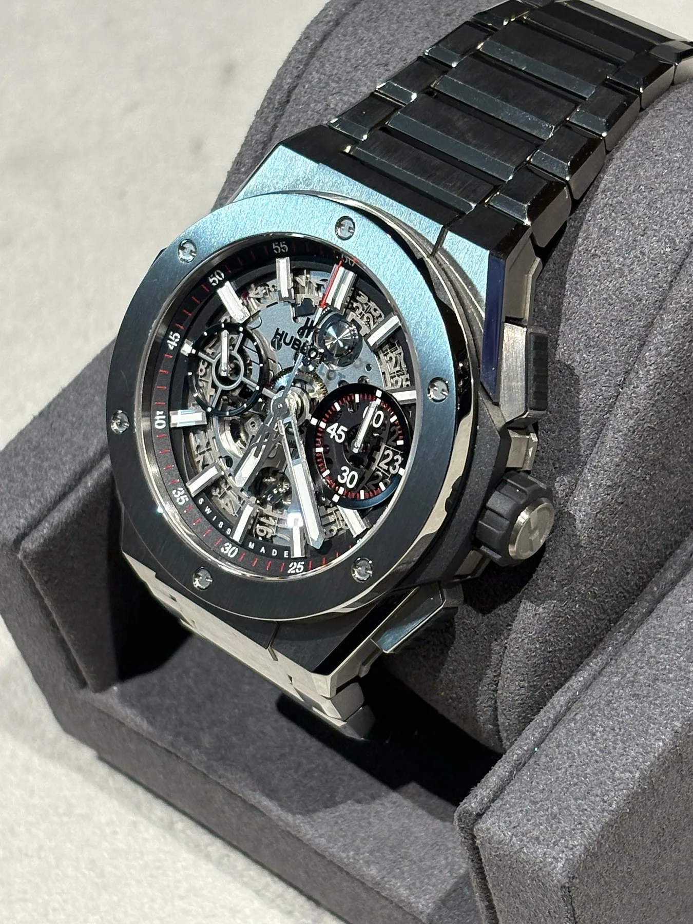 위블로 빅뱅 유니코 인테그레이티드 42mm 스켈레톤판 티타늄 451.NX.1170.NX 2022 사진 7