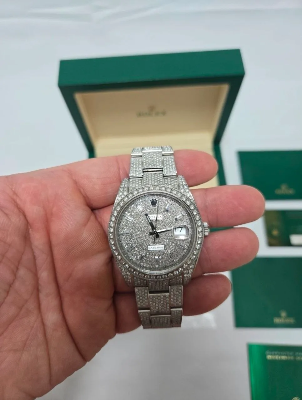 롤렉스 데이저스트 41mm 126300 다이아 애프터마켓 풀파베 세팅 2023 사진 8