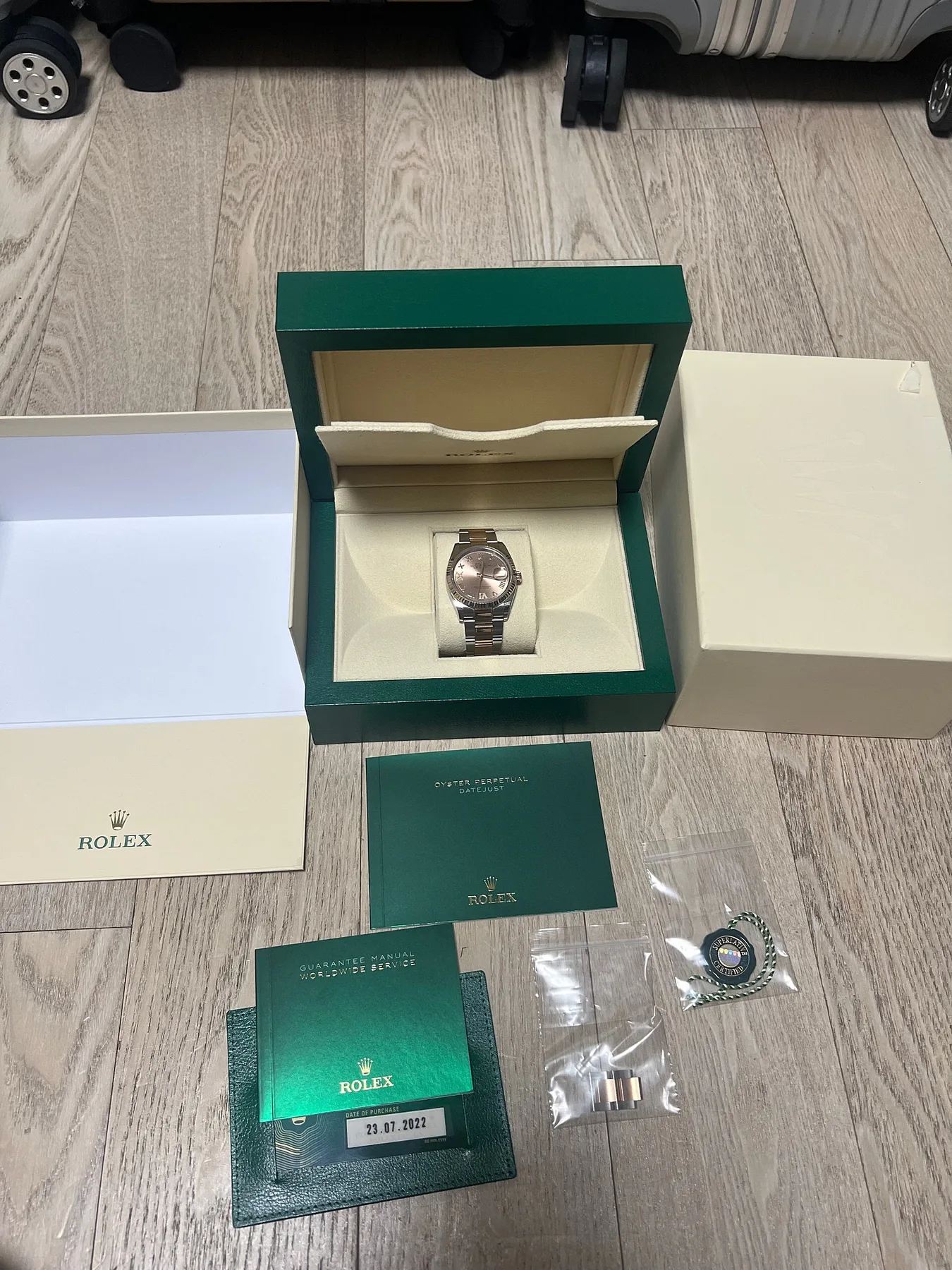 롤렉스 데이저스트 18k에버로즈골드 로만 69다이아 오이스터36 2022 사진 5