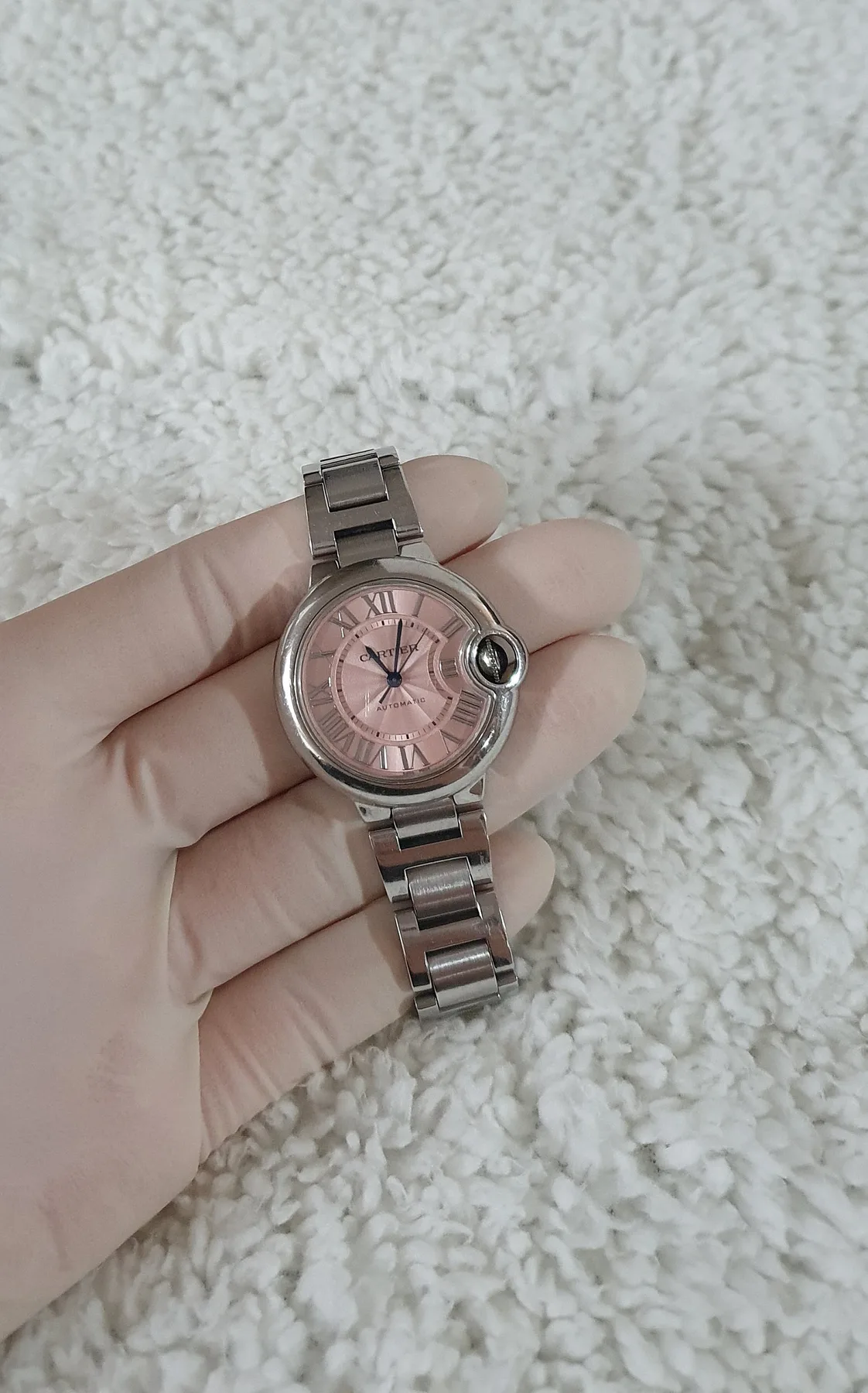 까르띠에 발롱블루 핑크 다이얼 33mm 2019 사진 3