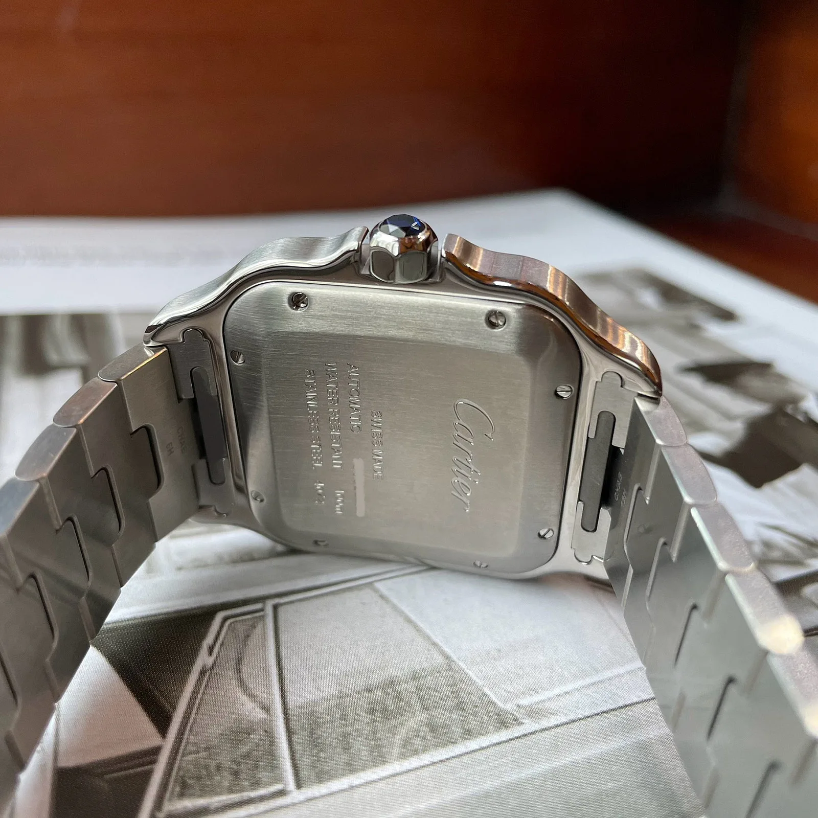 까르띠에 WSSA0018 산토스 신형 스틸 라지 오토매틱 40mm 2020 사진 3