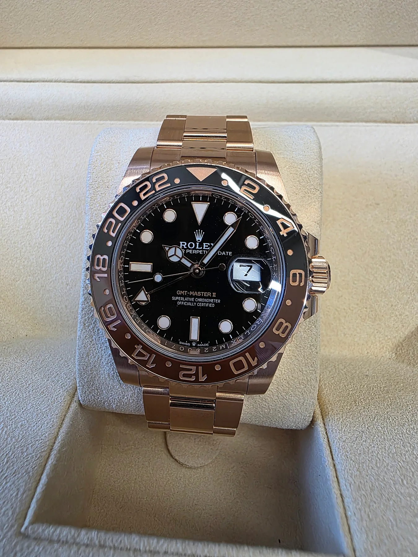 롤렉스 GMT 마스터2 40mm 루트비어 애버로즈 골드 2022 사진 1
