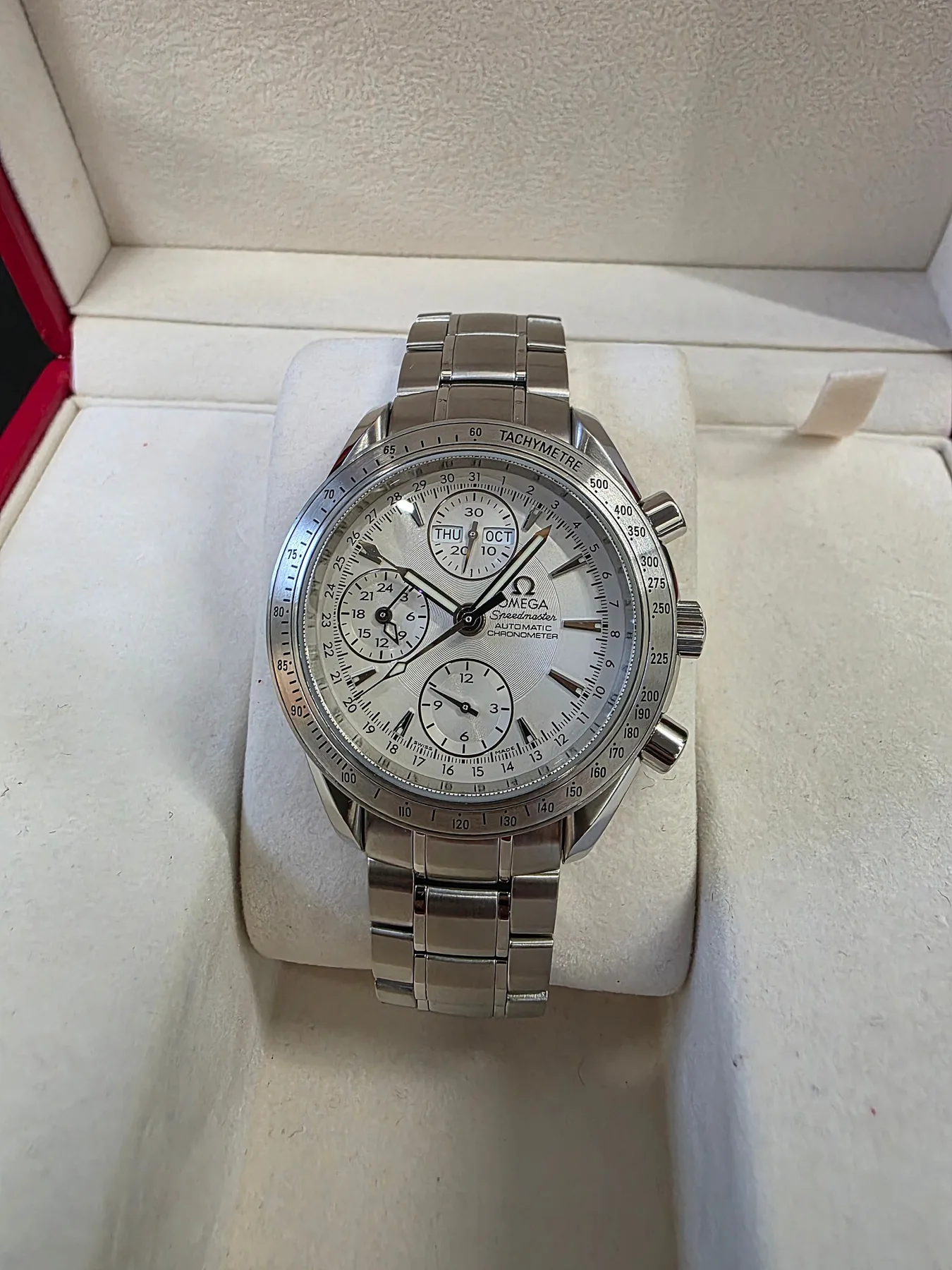 오메가 스피드마스터 크로노 데이데이트 40mm 실버판 2012 사진 1