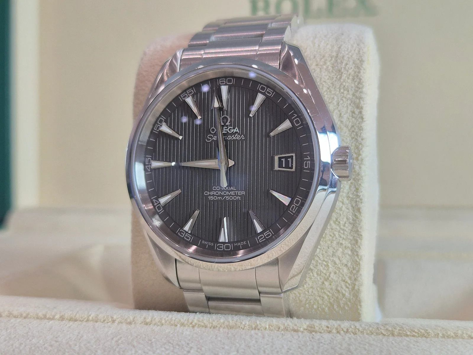 오메가 씨마스터 아쿠아테라 41mm 그레이 오토매틱 2012 사진 4