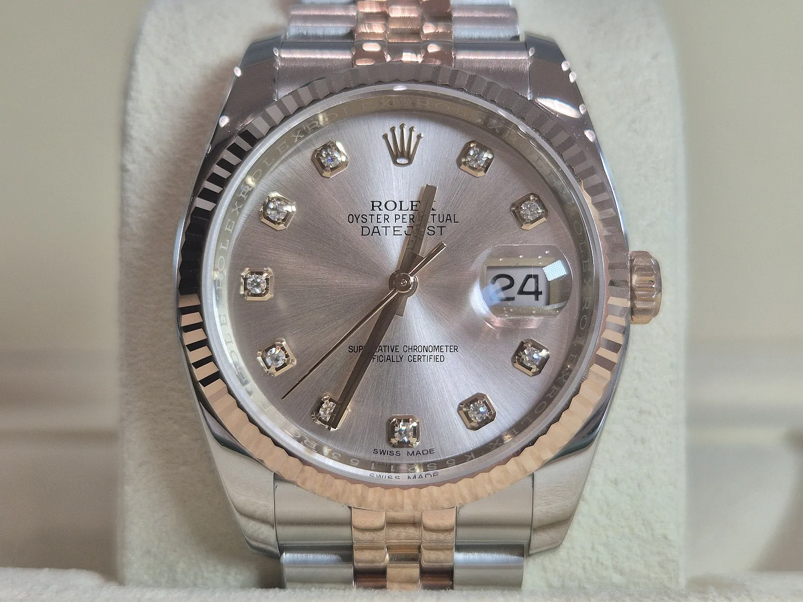 롤렉스 데이저스트36 로즈골드 핑크 텐포 플루쥬빌 116231 2016 사진 1