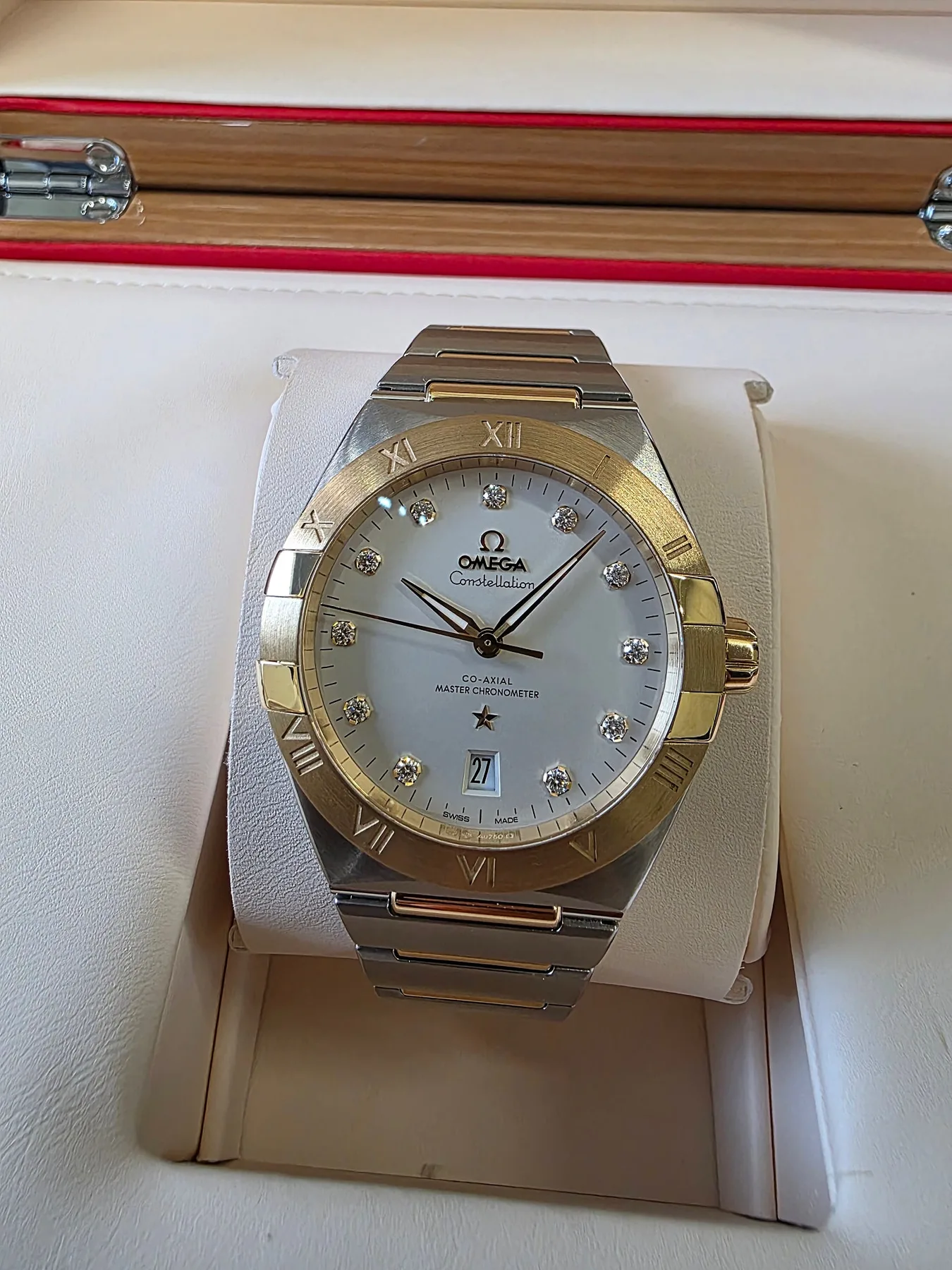 오메가 컨스텔레이션 39mm 11포인트 다이아 옐로우골드 콤비 2021 사진 1