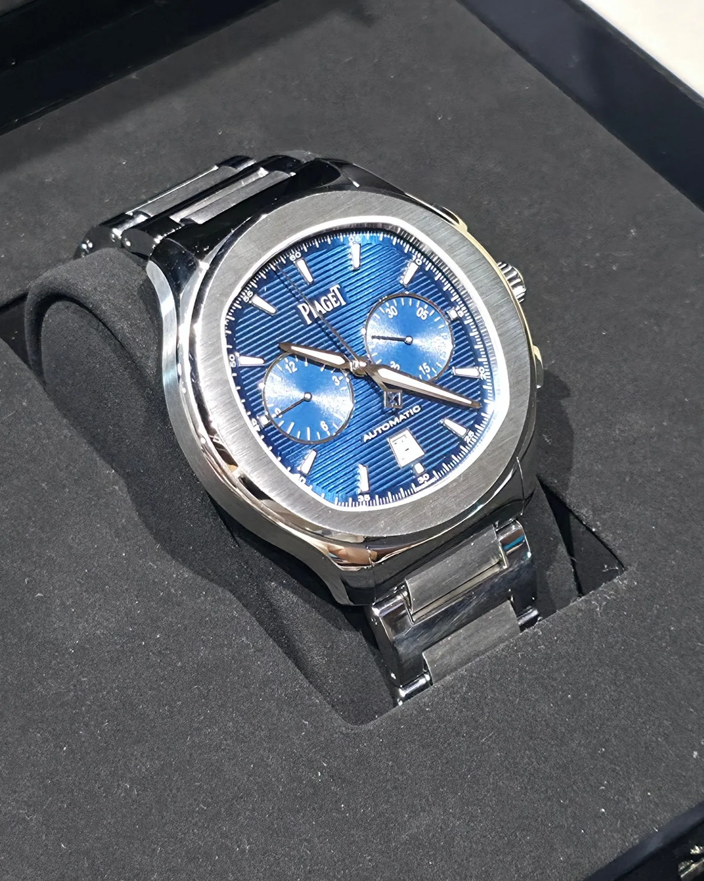 피아제 폴로 S 크로노그래프 42mm 스테인리스스틸 블루판 2025 사진 8