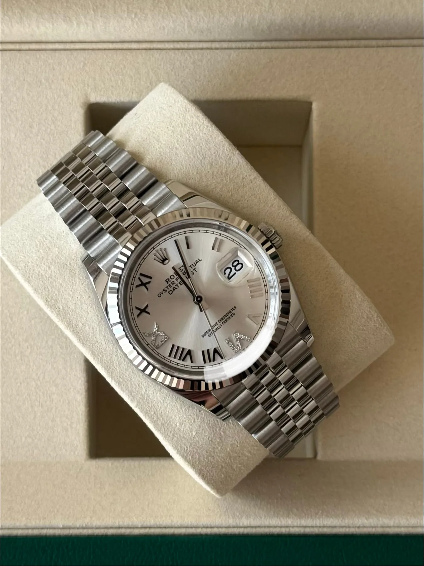 롤렉스 Datejust 126234 Sans Serif Silver Dial with 6,9 Diamond 2026 사진 8