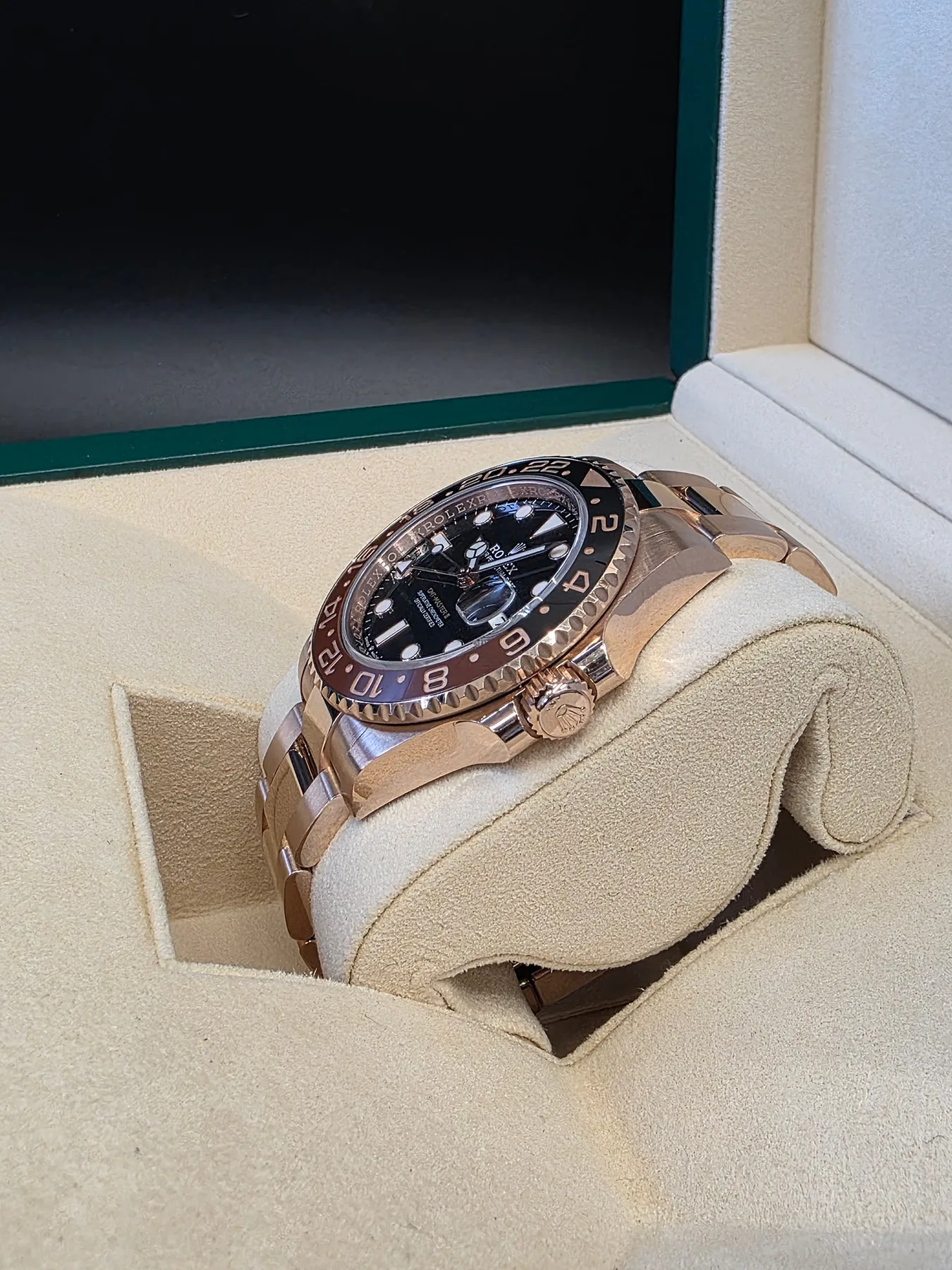 롤렉스 GMT 마스터2 40mm 루트비어 애버로즈 골드 2022 사진 4
