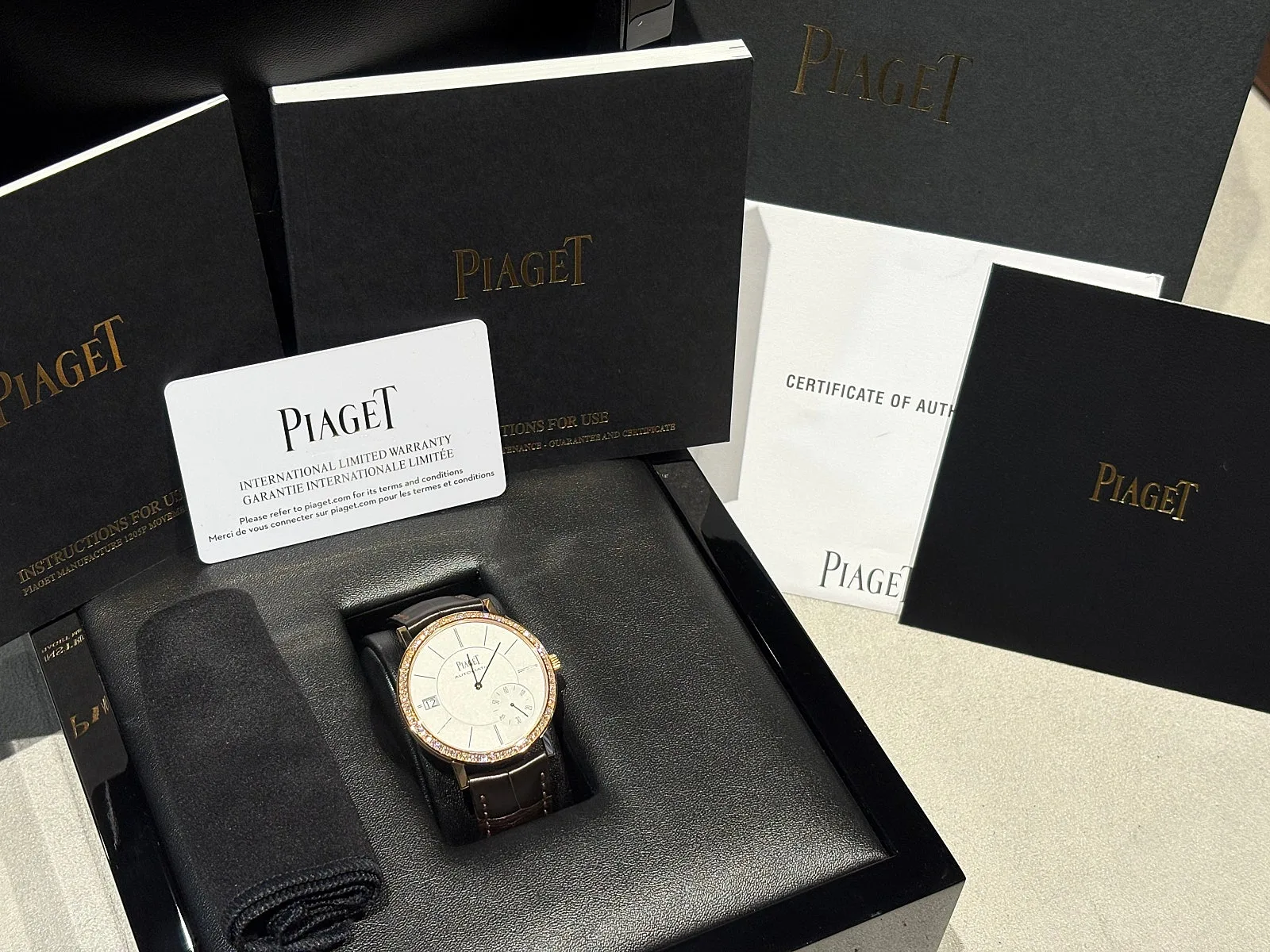 피아제 알티플라노 스몰세컨즈 41mm 핑크골드 다이아 실버판 2025 사진 5
